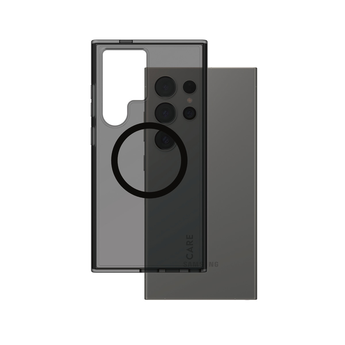 CARE by PanzerGlass Handyhülle »Magnetic Compatible Smokey Case für Samsung Galaxy S24 Ultra« Backcover, Schutzhülle, Handyschutzhülle, Case, Schutzcase, stoßfest