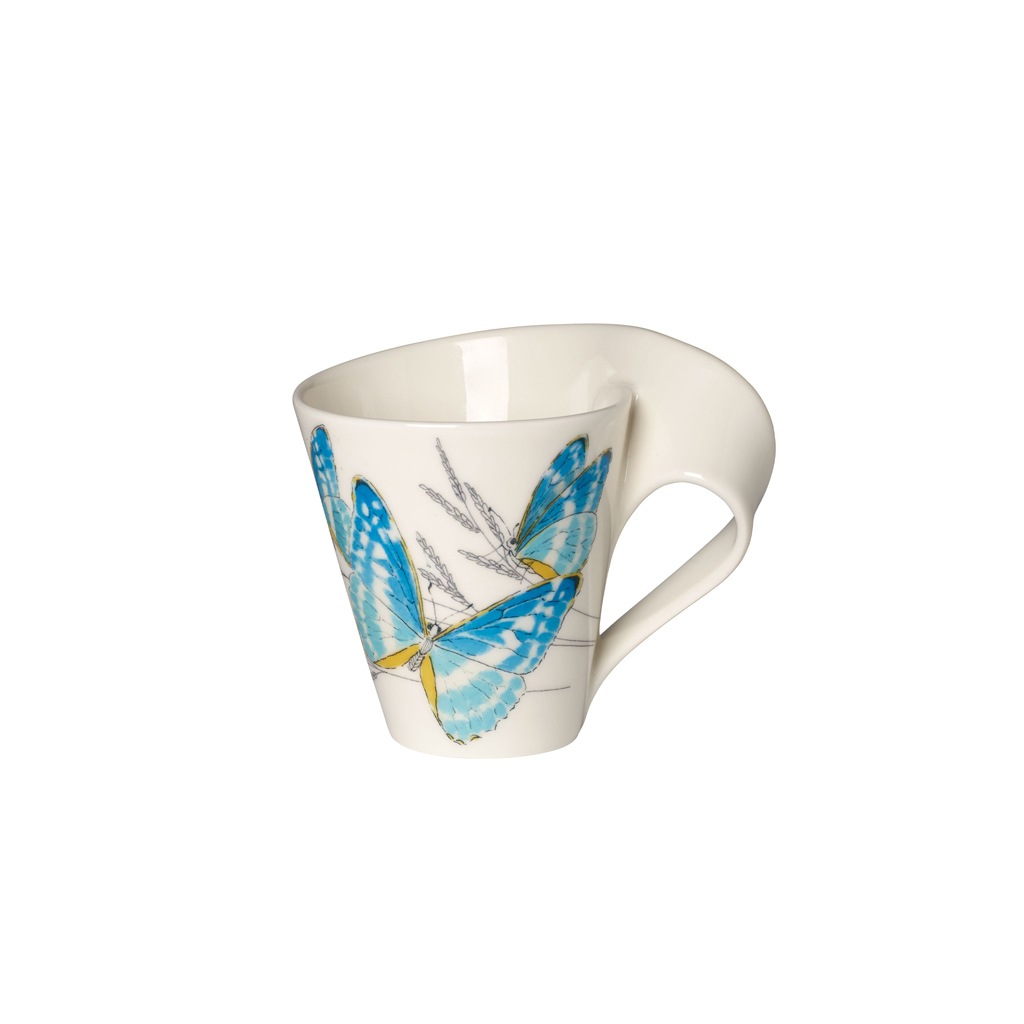Villeroy & Boch Becher "Becher mit Henkel NewWave Caffè 300 ml weiß-blau" günstig online kaufen