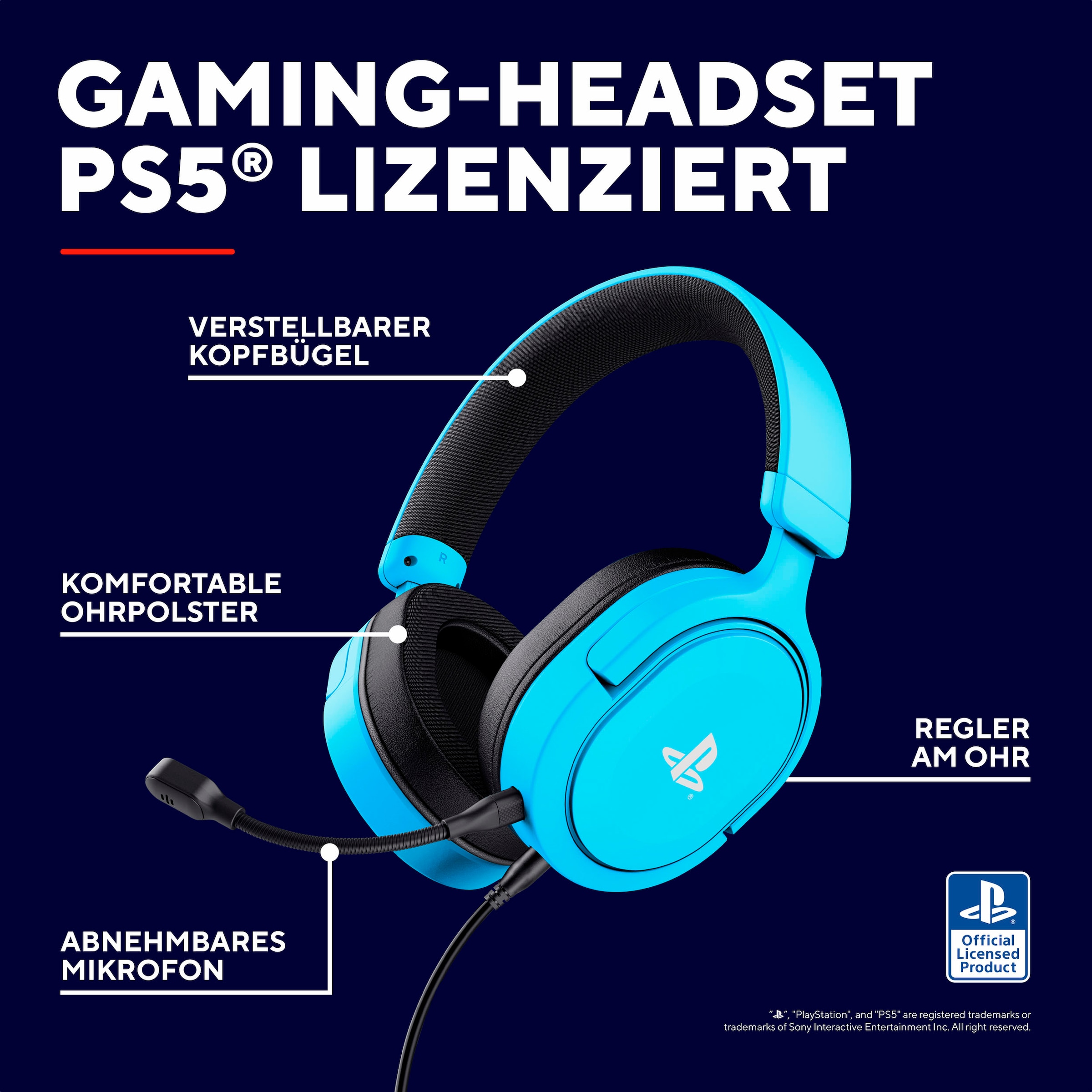 Trust Gaming-Headset »GXT 498B Forta«, Mikrofon abnehmbar