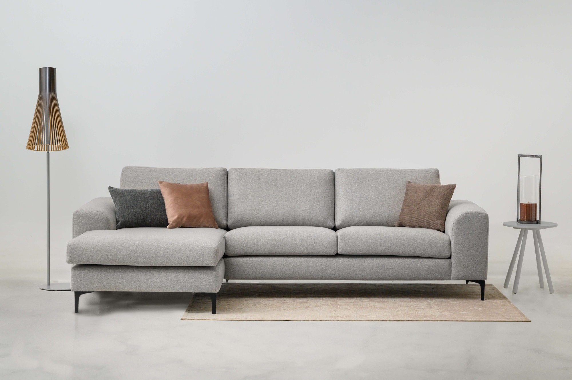 OTTO home Ecksofa "Henry, L-Form, Breite 294 cm" mit Metallbeinen, Wellenunterfederung, wasserabweisender Stoff