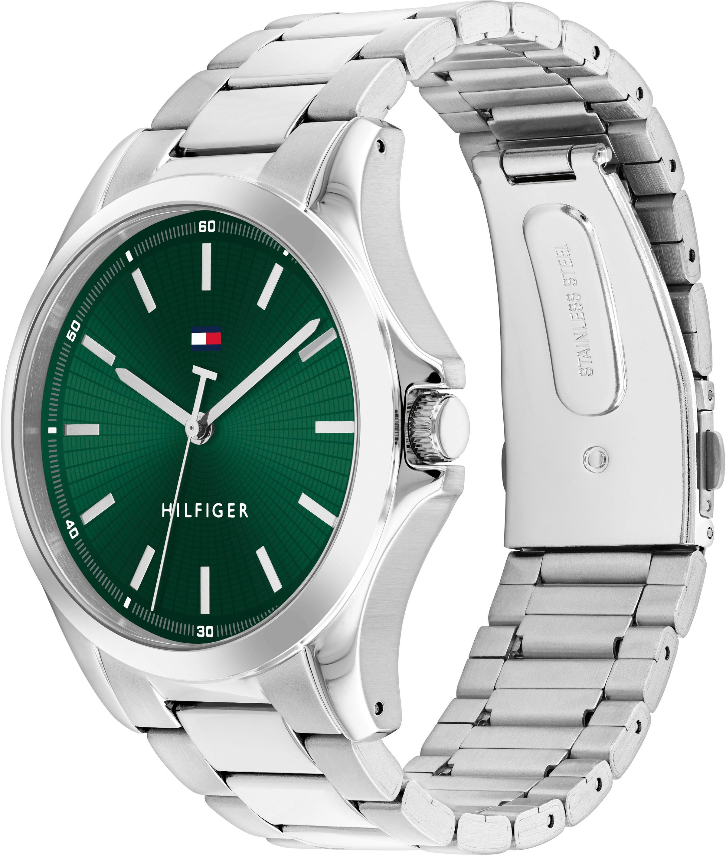 Tommy Hilfiger Quarzuhr »BRUCE«, Armbanduhr, Herrenuhr, Edelstahlarmband, analog