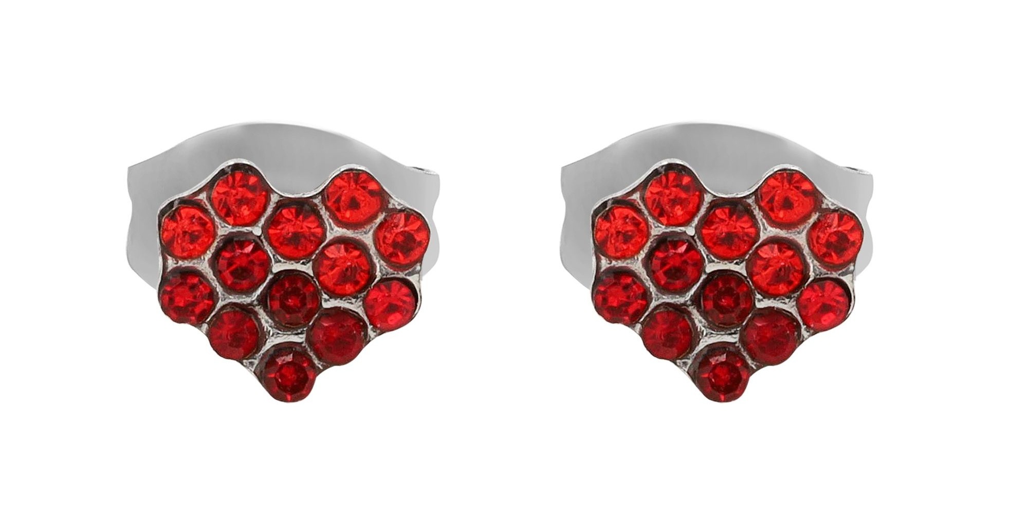 Adelia´s Paar Ohrhänger "Ohrringe – Ohrstecker aus Edelstahl mit Strass Steinchen" Perfekt als Geschenk zum Jubiläum