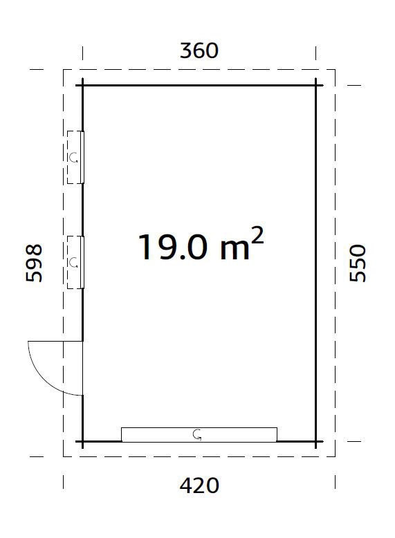 Palmako Garage »Rasmus«, BxTxH: Rechnung Sektionaltor, per | BAUR cm, 420x598x253 naturbelassen mit
