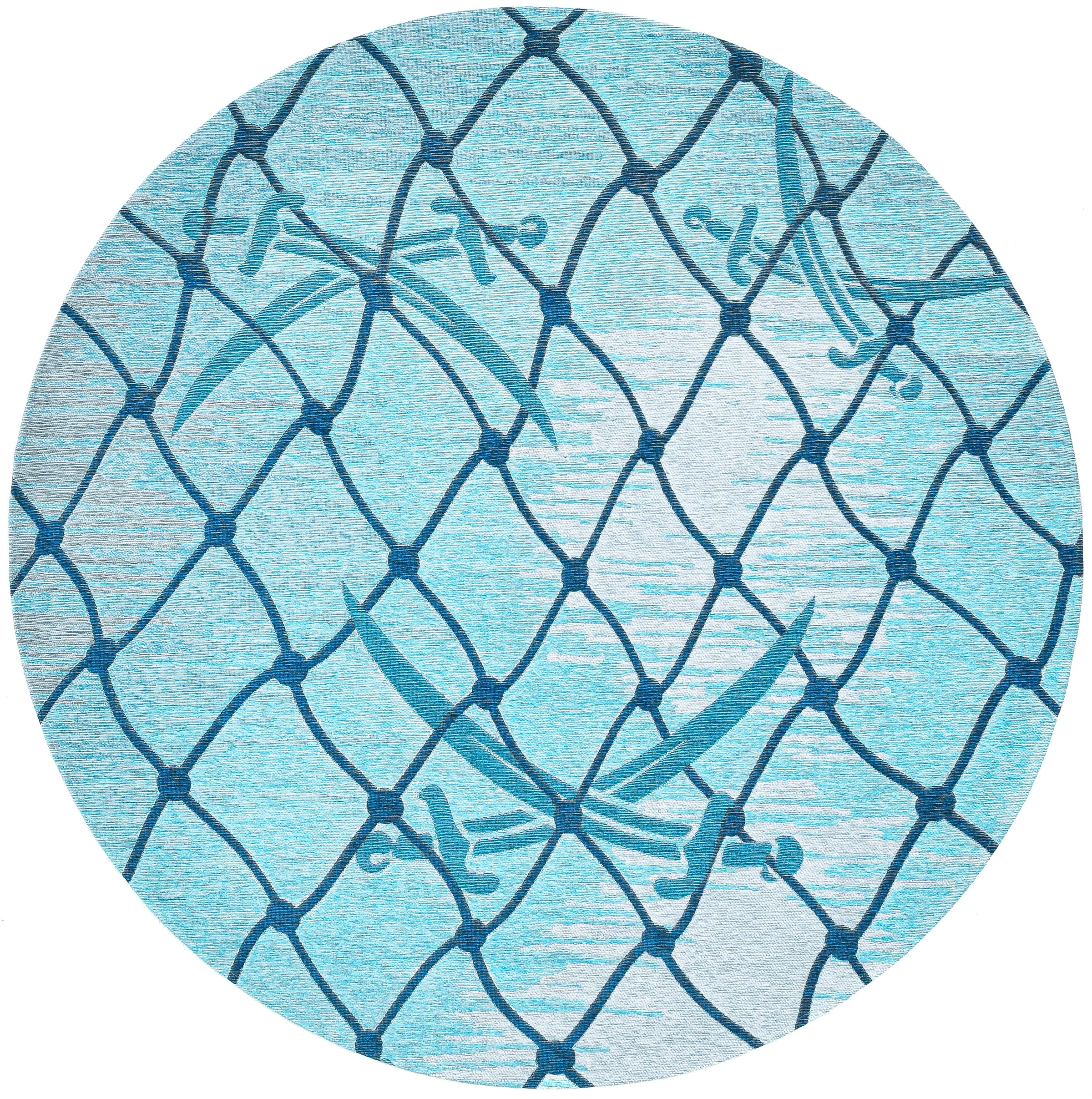 Sansibar Teppich "Keitum 005" rund 3 mm Höhe Flachgewebe, modernes Design, günstig online kaufen