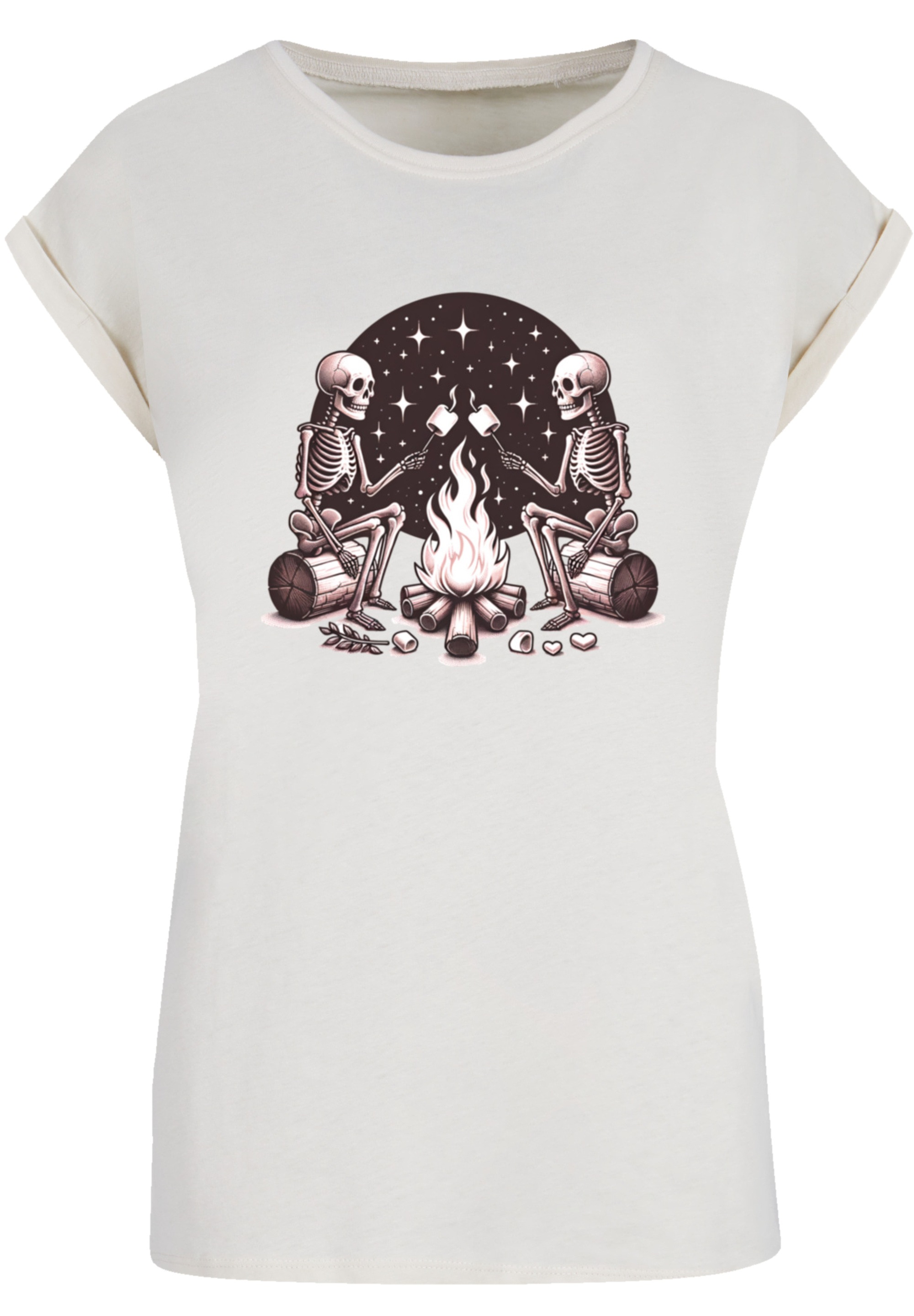 F4NT4STIC T-Shirt »Skelette Lagerfeuer Marshmallow«, Premium Qualität
