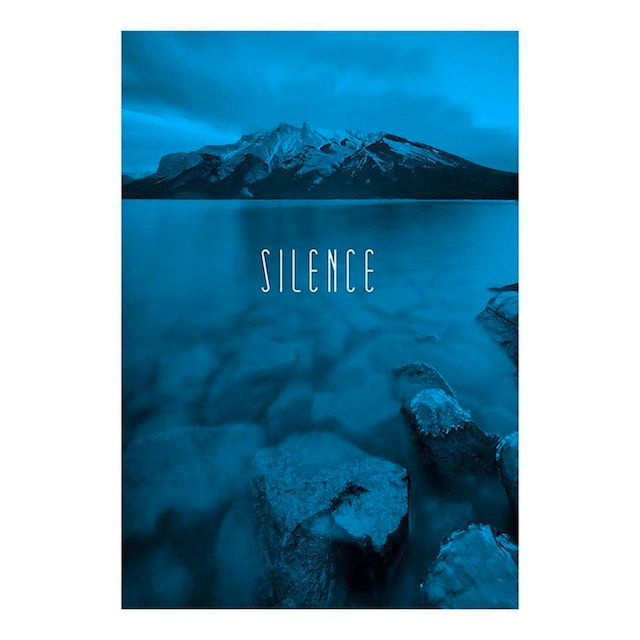 Komar Poster »Word Lake Silence Blue«, Natur, (1 St.), Kinderzimmer,  Schlafzimmer, Wohnzimmer | BAUR