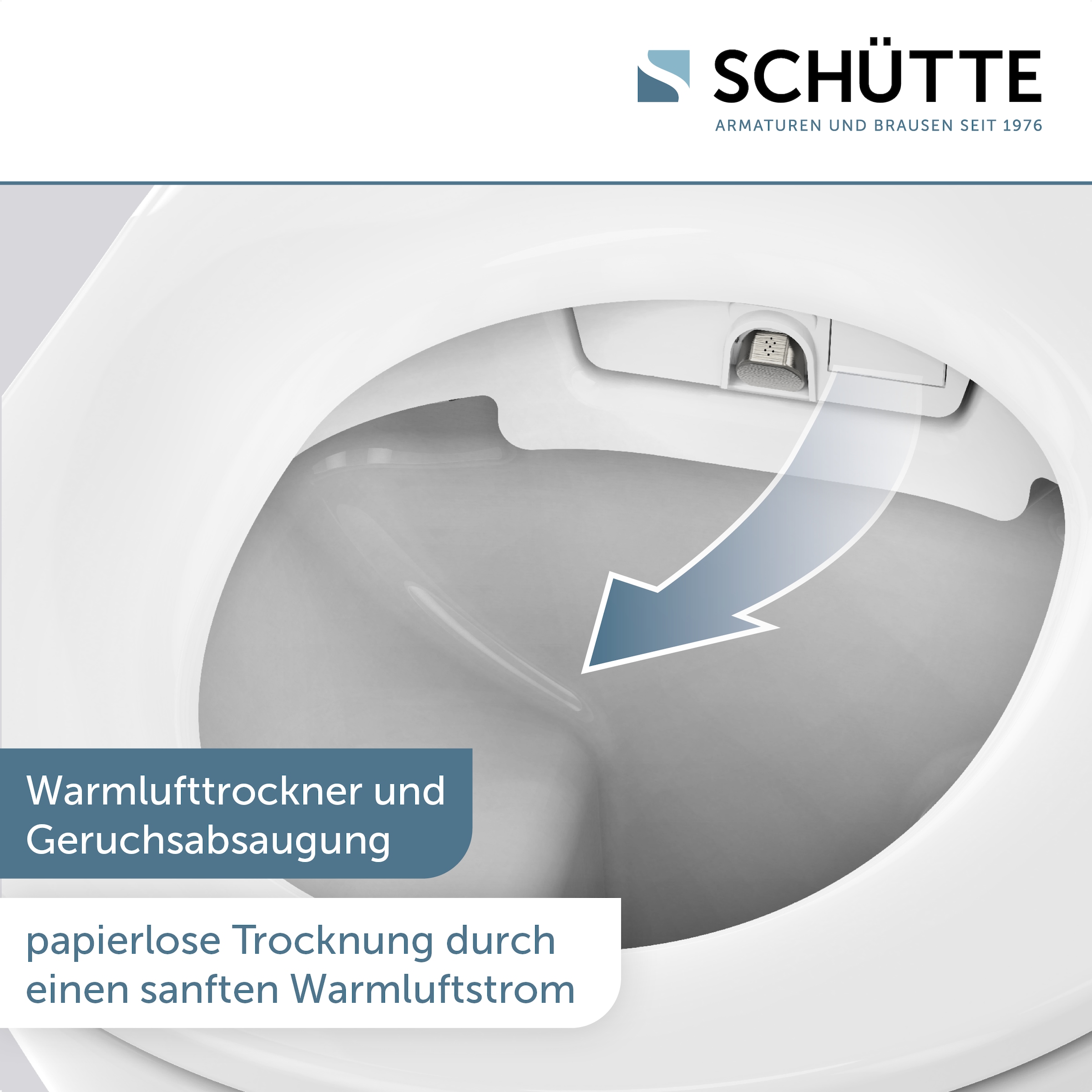 Schütte Dusch-WC »CESARI Premium«, (Komplett-Set), spülrandlos