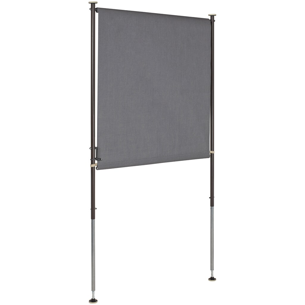 Angerer Freizeitmöbel Klemm-Senkrechtmarkise, grau, BxH: 120x275 cm