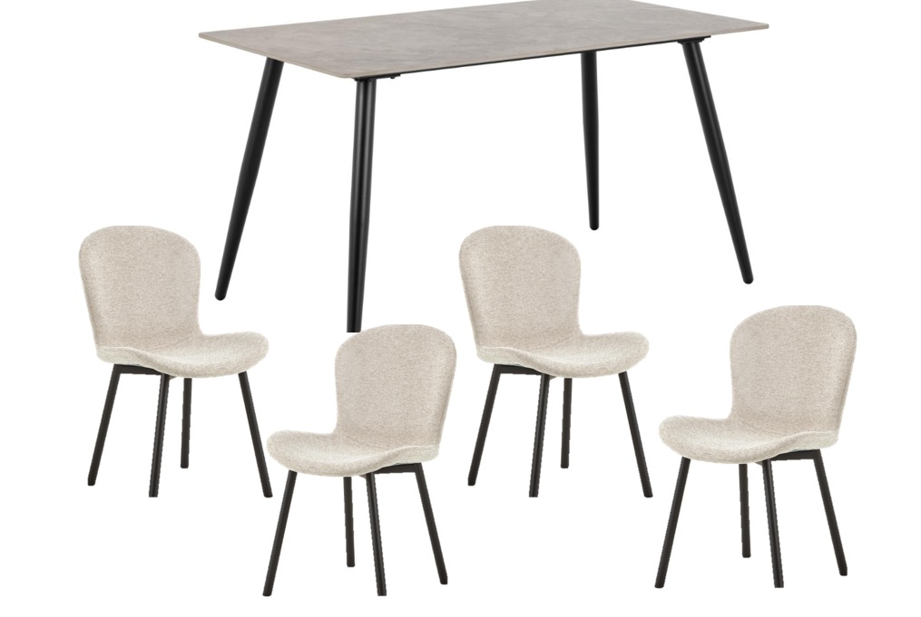 ACTONA GROUP Esszimmer-Set "Essgruppe, Speisetisch mit Stühlen", (Komplett- günstig online kaufen