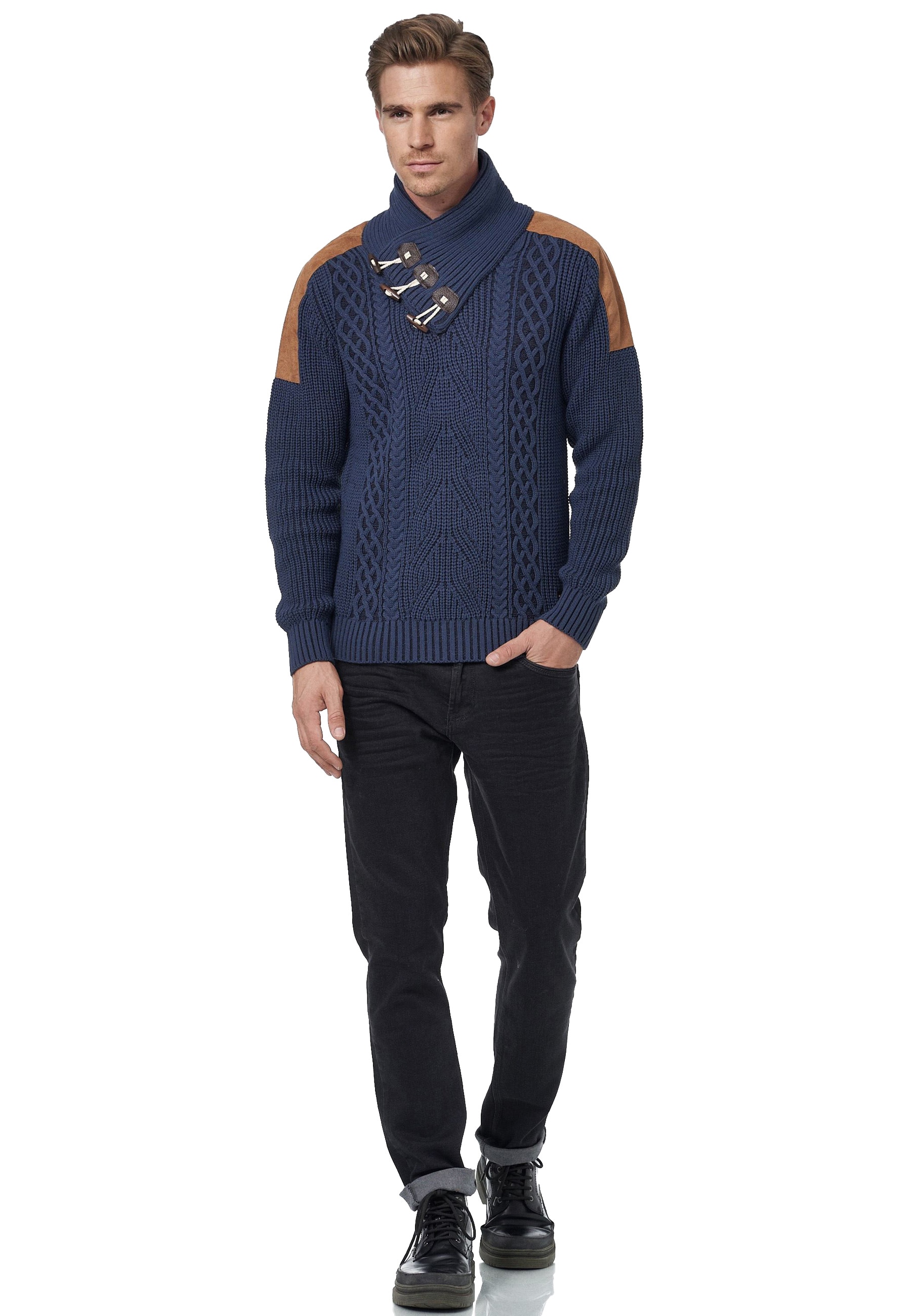 Rusty Neal Strickpullover, mit trendigem Strickmuster