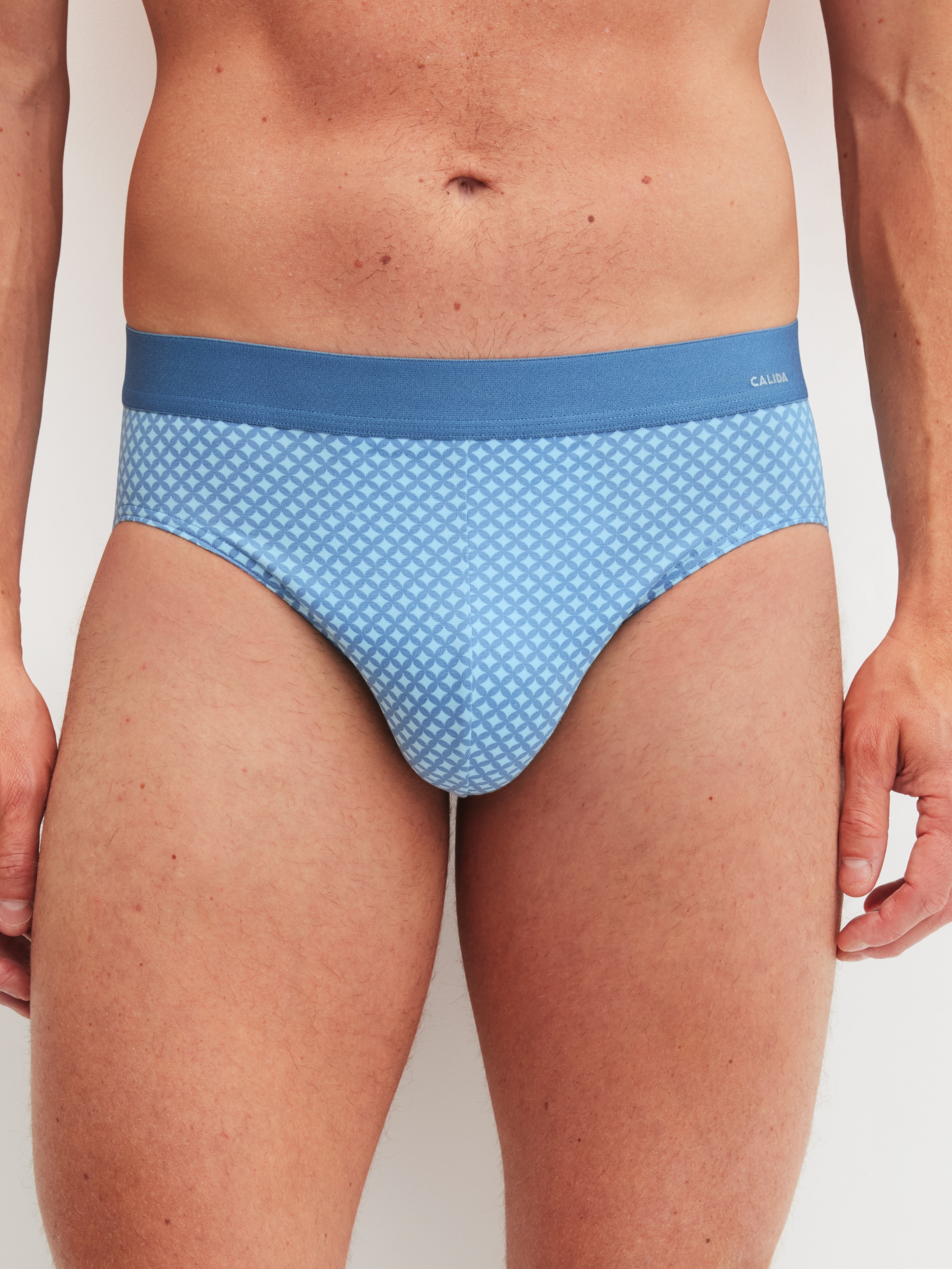 CALIDA Slip "Cotton Code Design" weicher Elastikbund, ohne Eingriff, gemustert