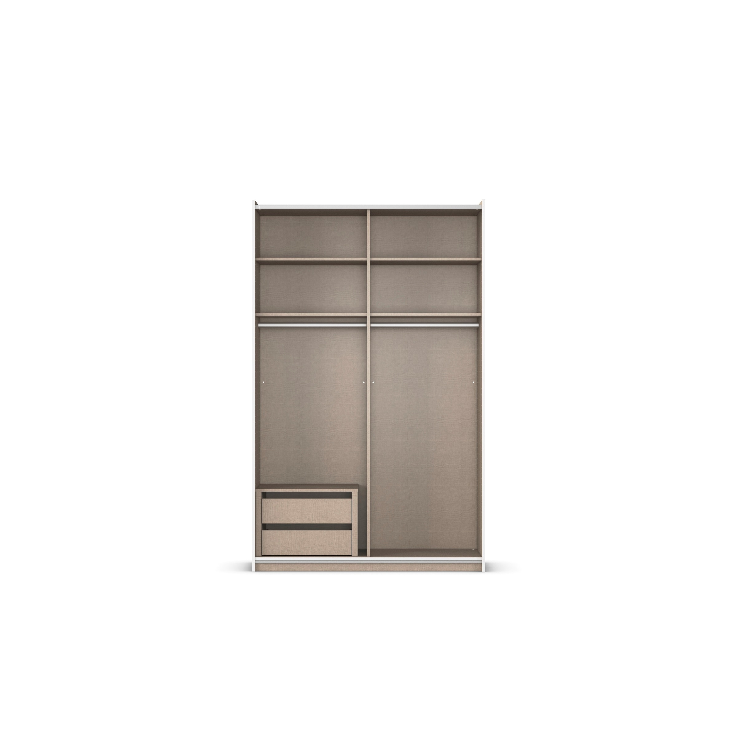 rauch Schwebetürenschrank »Kleiderschrank Schrank Garderobe Schlafzimmerschrank OXFORD«, (in 3 verschiedenen Ausstattungen BASIC/CLASSIC/PREMIUM), mit Griffleisten aus Metall, auch für kleinere Räume MADE IN GERMANY