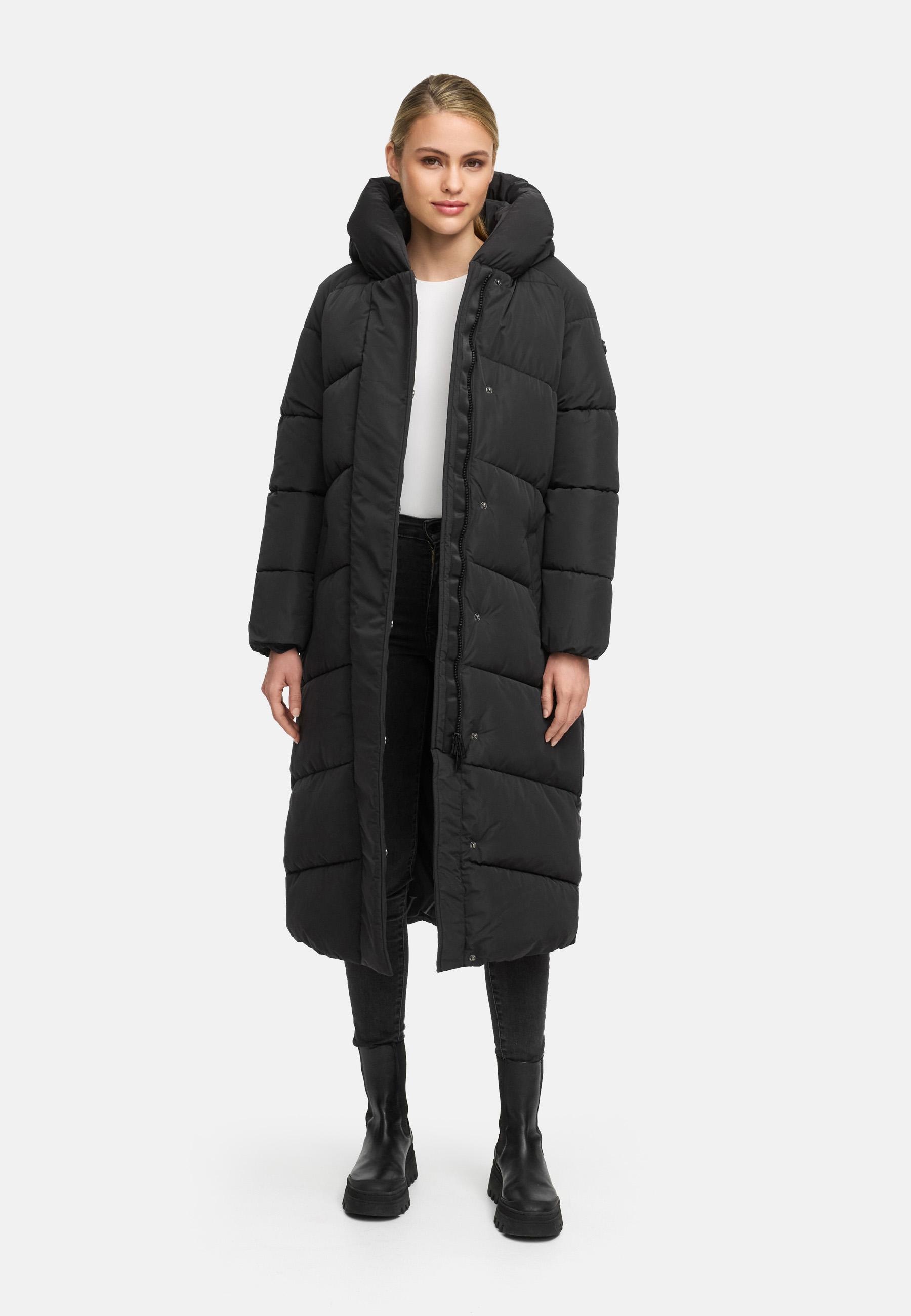 Navahoo Steppmantel »Eisblick 14«, Gesteppter Damen Mantel mit Taillengürtel