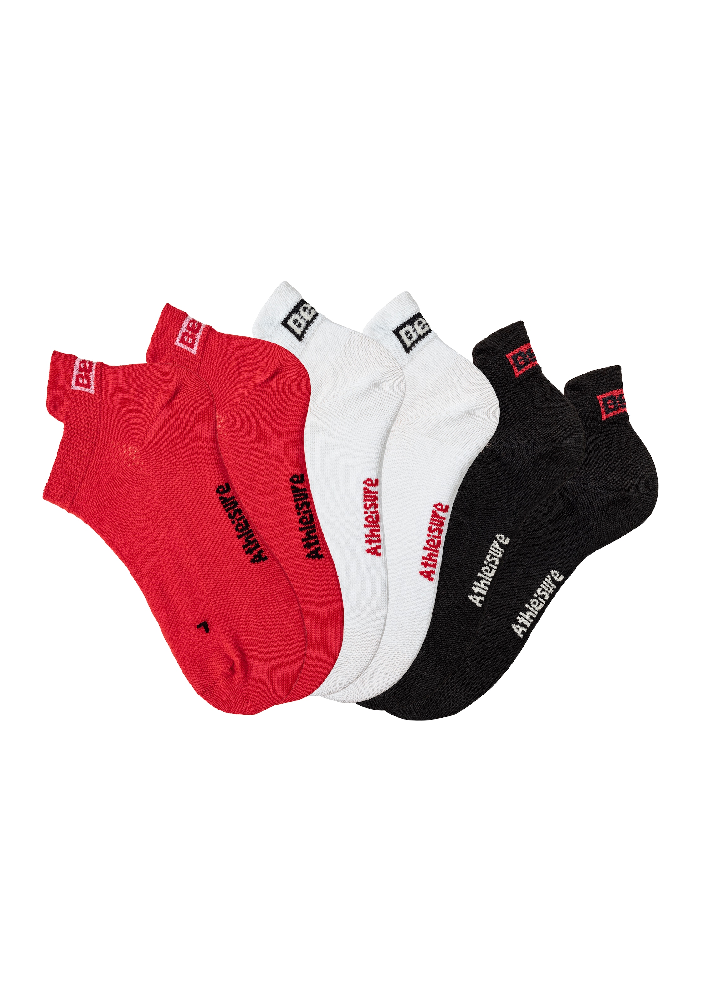 Bench. Sneakersocken, (Set, 6 Paar), mit Lüftungskanälen in Netzstruktur