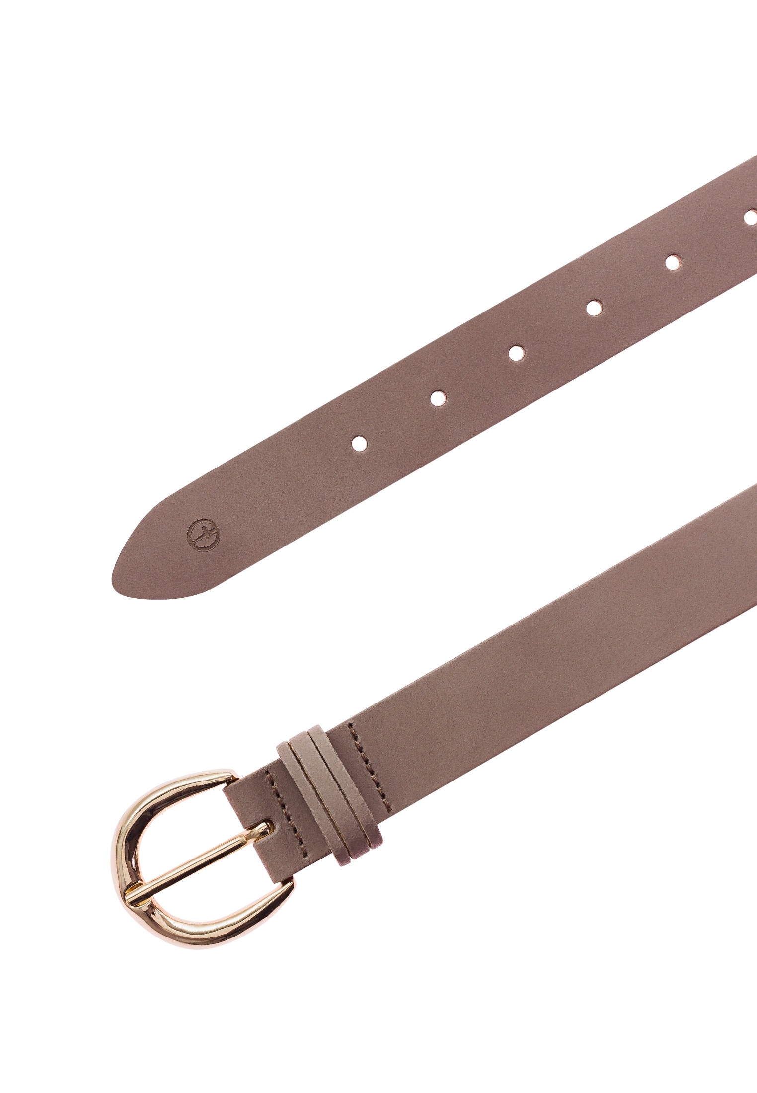 Thumbnail - Tamaris Ledergürtel 3cm breit, schlichte Dornschnalle in Gold, dezentes Markenlogo