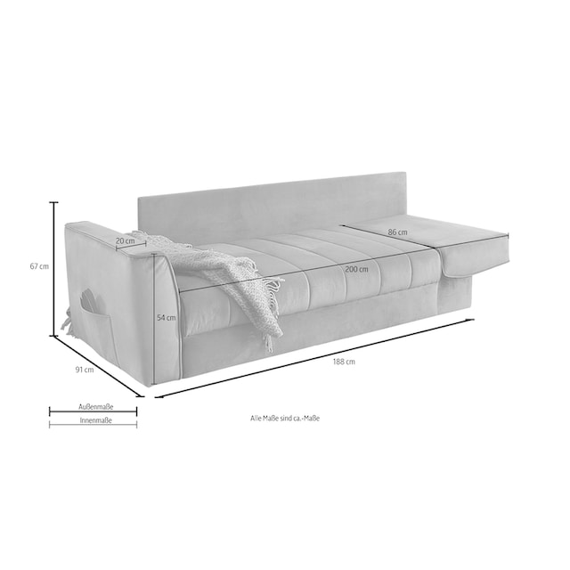 Jockenhöfer Gruppe Schlafsofa »Rick«, Platzsparendes Sofa mit  Gästebettfunktion, Federkernpolsterung kaufen | BAUR