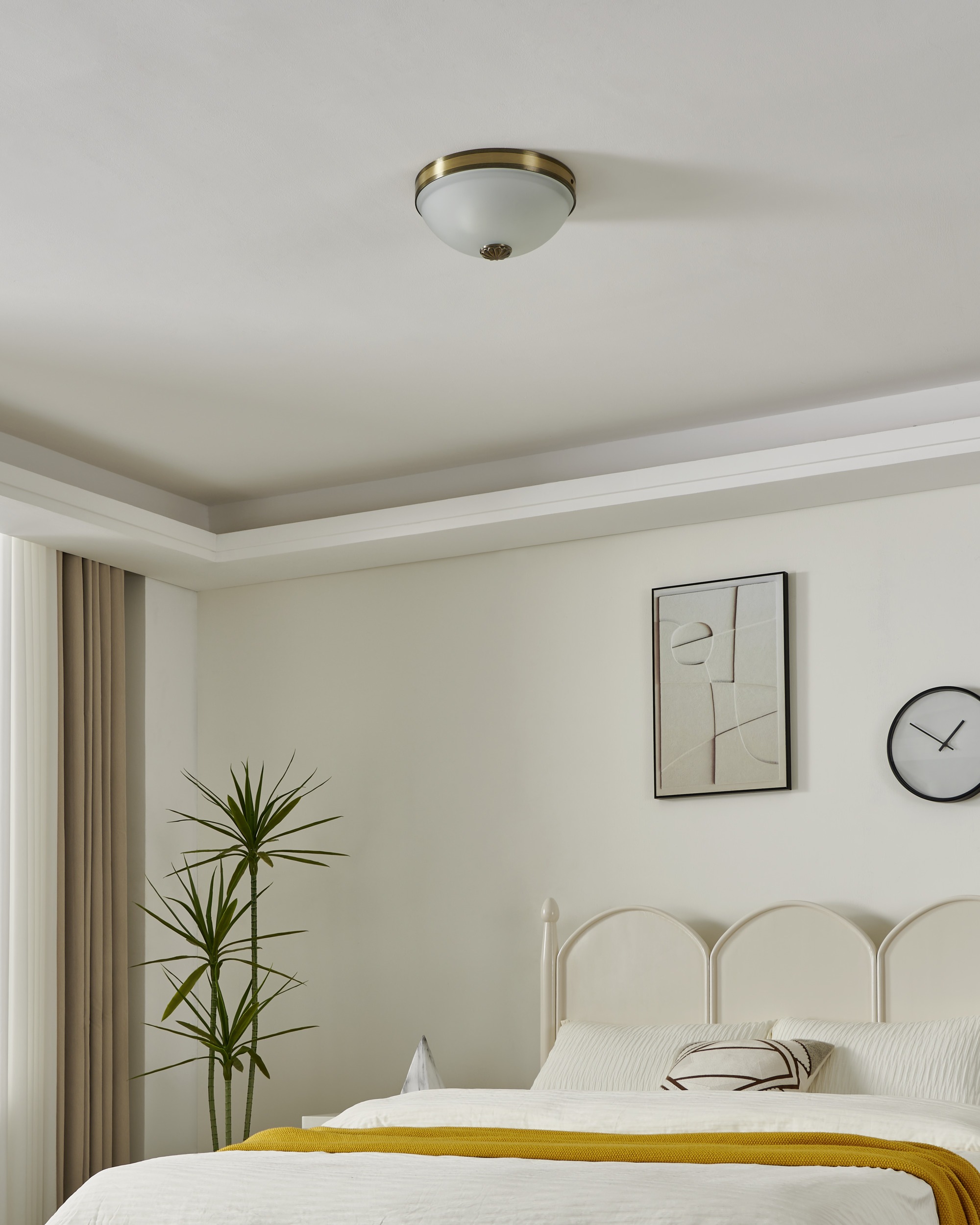 EGLO LED Deckenleuchte »IMPERIAL Wand- / Deckenlampe - Metallguss - E27 - 2X25W - IP20« E27 1 Stk. Wohzimmerlampe, Esszimmerlampe, Flur, Schlafzimmer, H14 x Ø31 cm