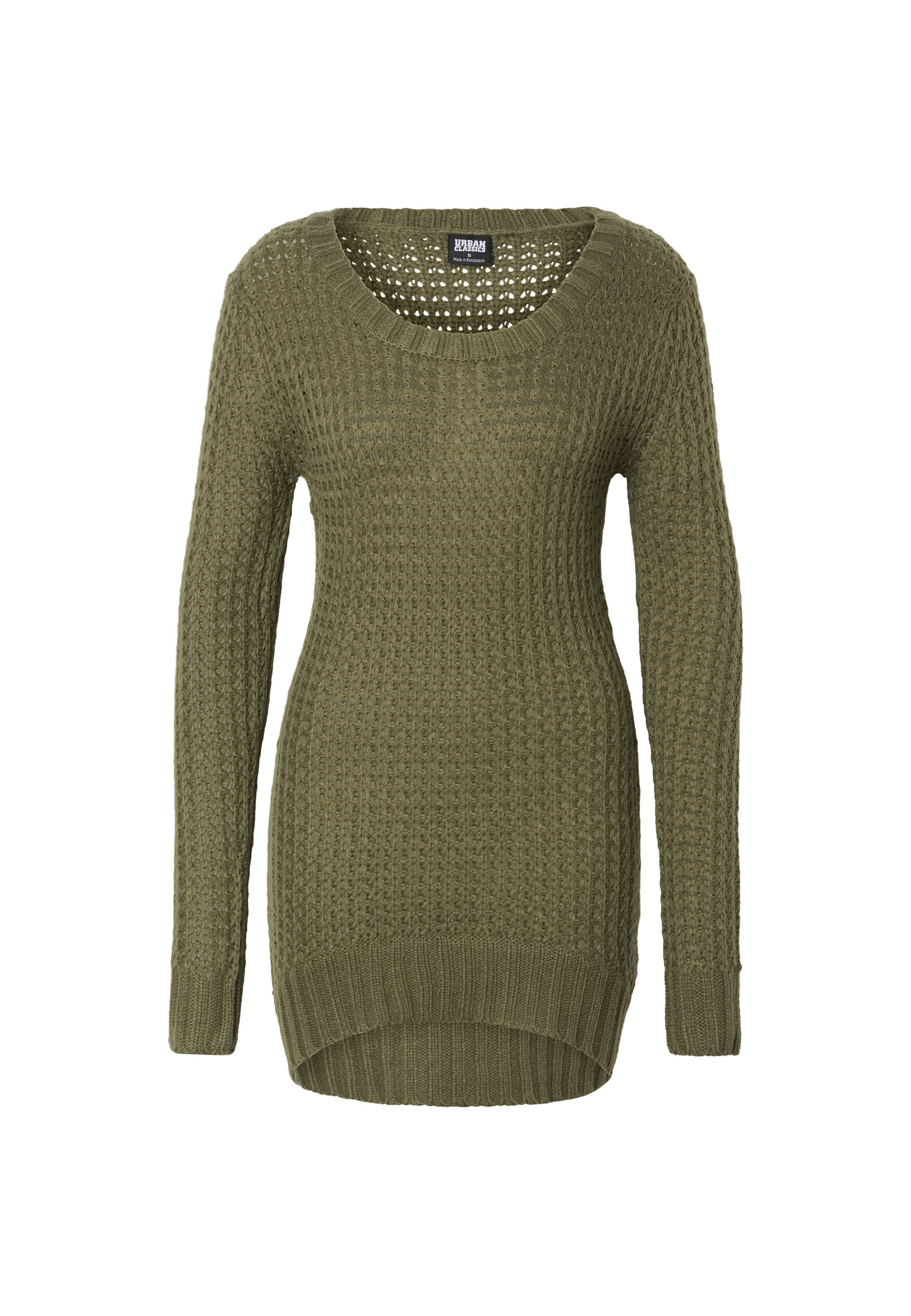 URBAN CLASSICS Rundhalspullover "Urban Classics Damen Ladies Long Wideneck Sweater" 1 Stk.