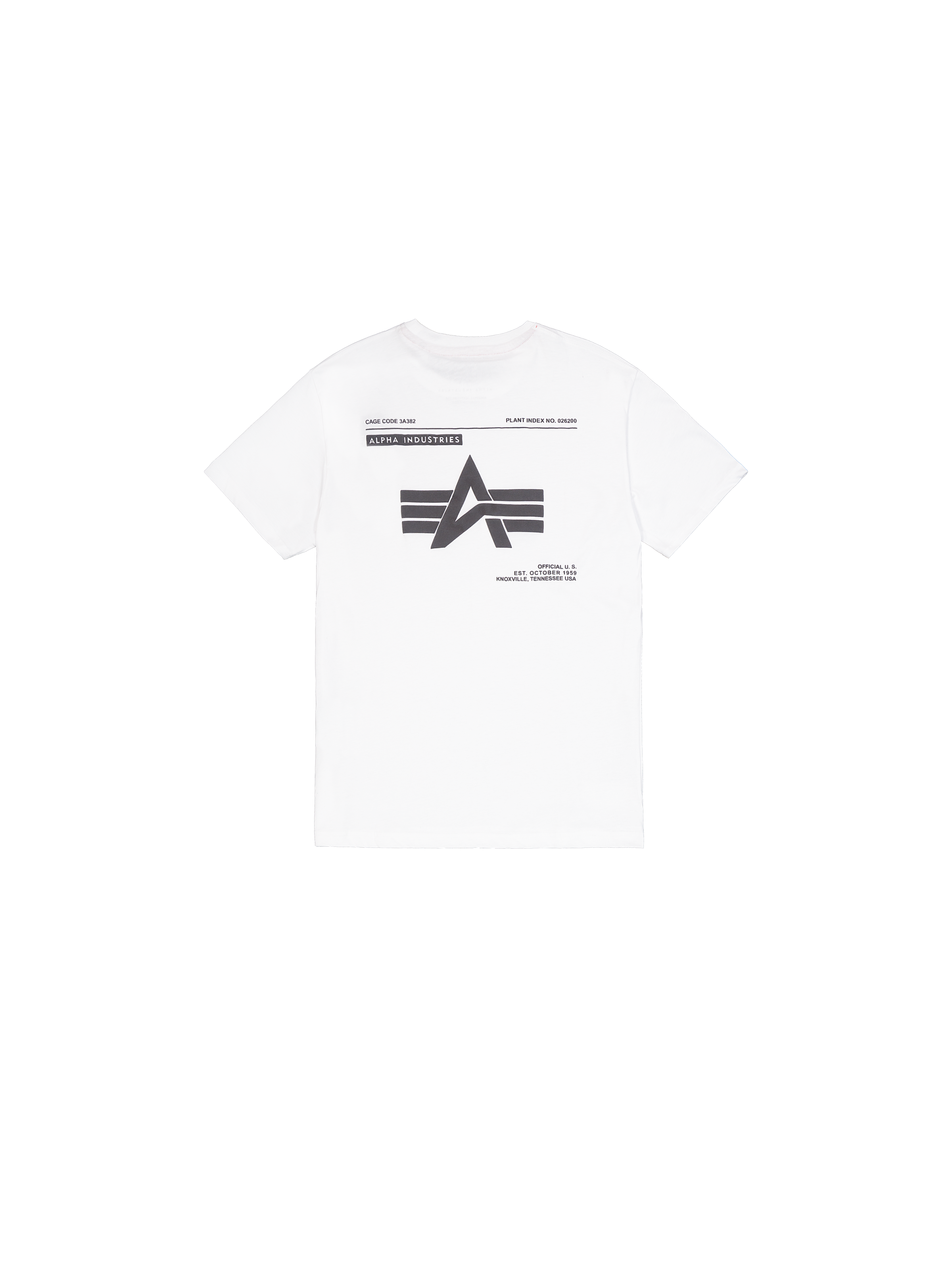 Alpha Industries Label Back Print T-Shirt White M 3