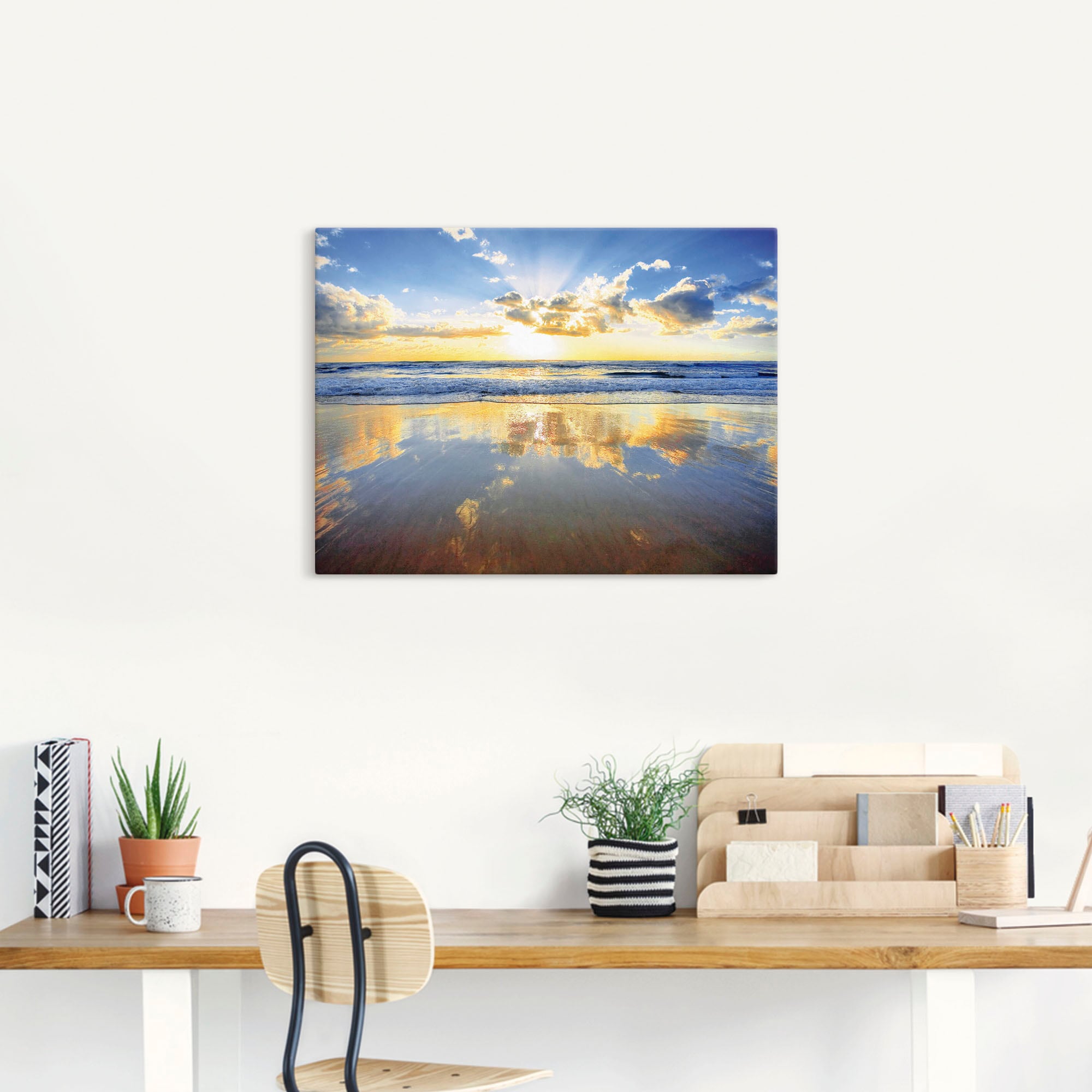 Artland Wandbild »Sonnenaufgang über dem Ozean«, Himmel, (1 St.), als Alubild, Outdoorbild, Leinwandbild, Poster, Wandaufkleber