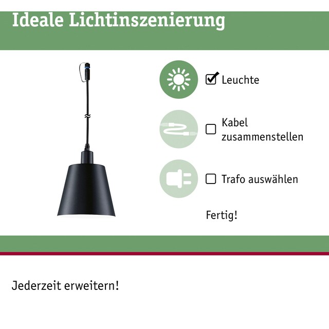 Paulmann LED Pendelleuchte »Outdoor Plug & Shine Kofia E14 24V 3000K 2W«, 1  flammig-flammig, E14, IP44, warmweiß | BAUR