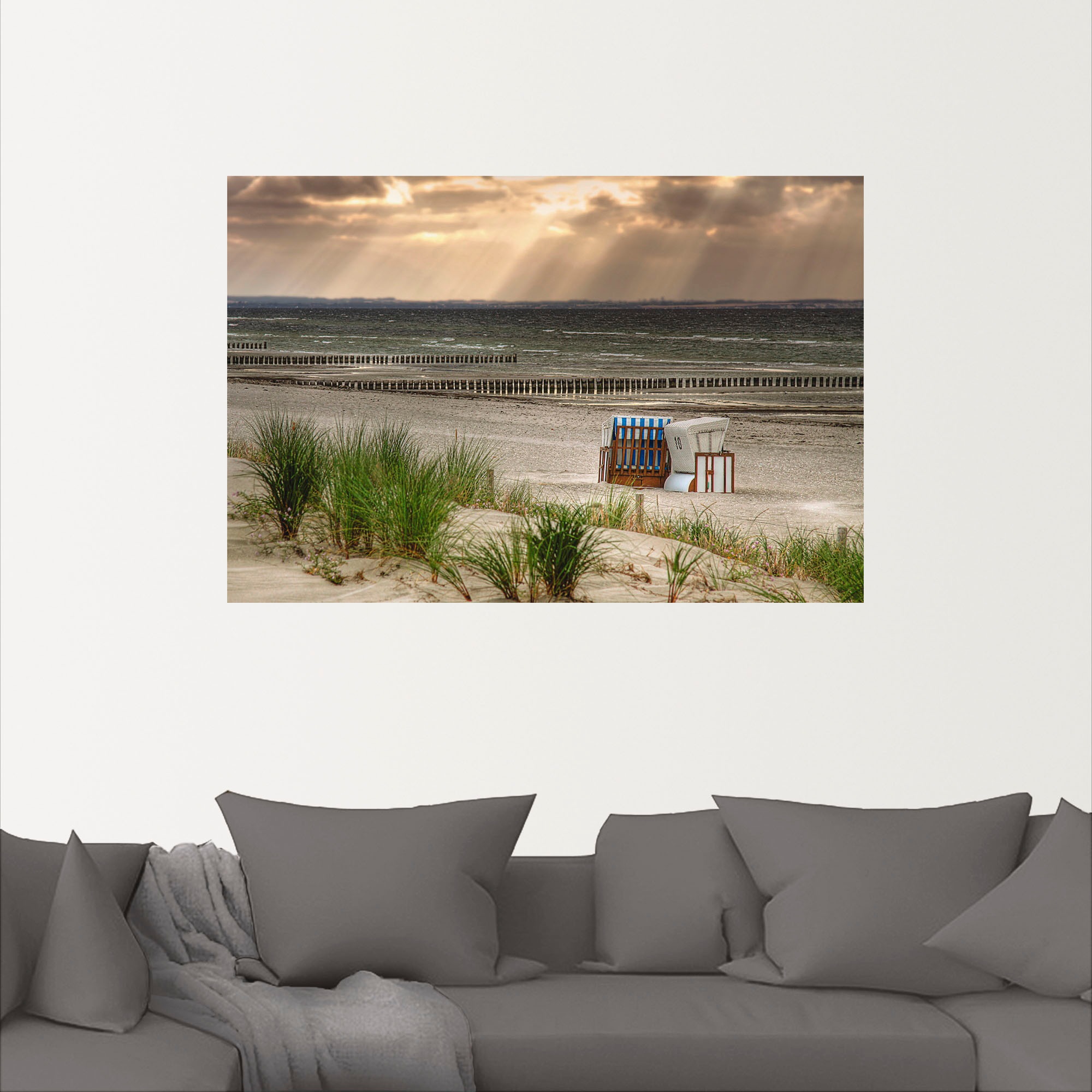 Artland Wandbild »Schwarzer Busch Strand auf Insel Poel«, Strand, (1 St.), als Alubild, Outdoorbild, Leinwandbild, Wandaufkleber, versch. Größen