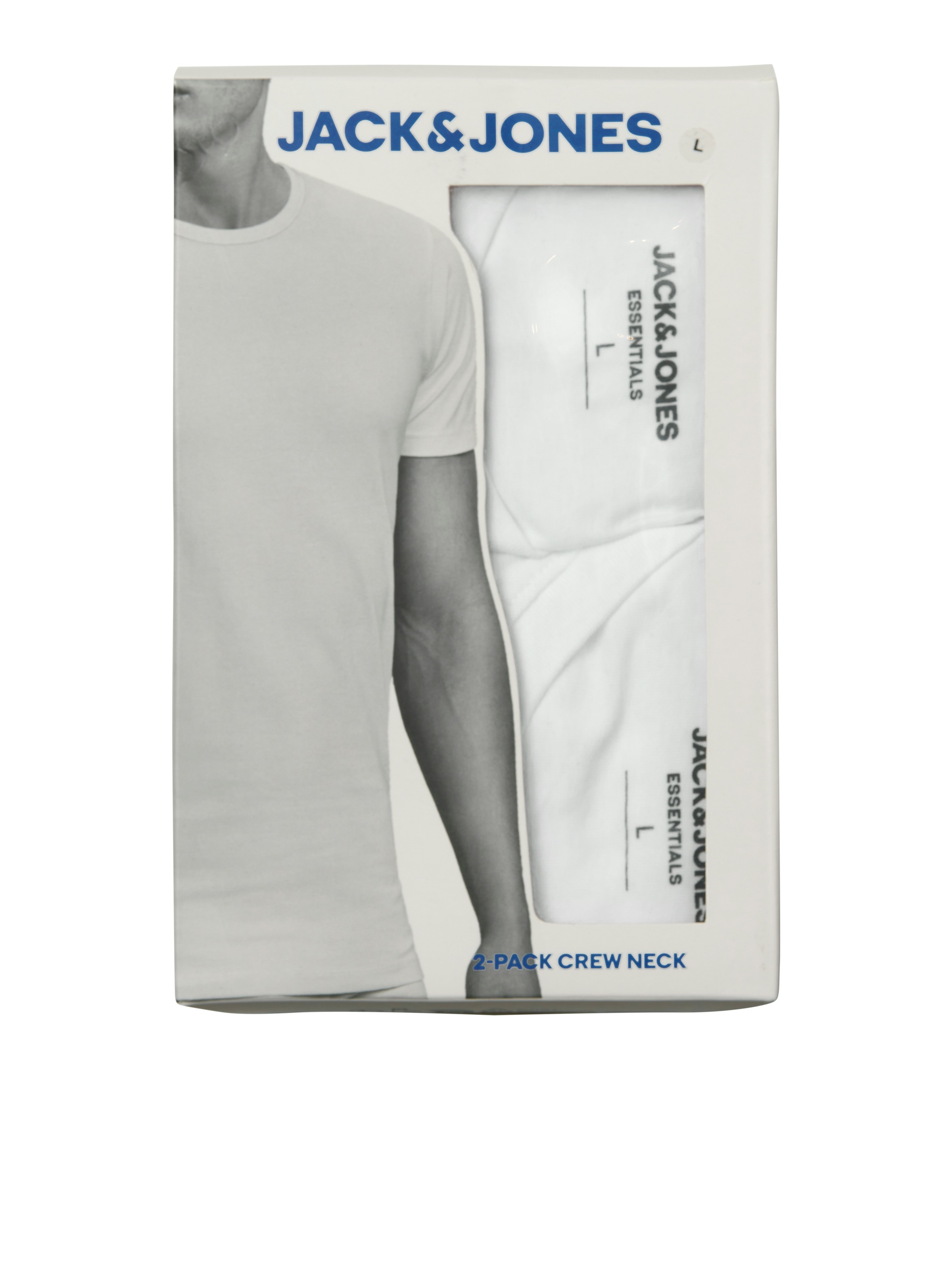 Jack & Jones T-Shirt »Crew-Neck« 2er-Pack,  unifarben, modisch, regular fit, Baumwolle, Rundhals