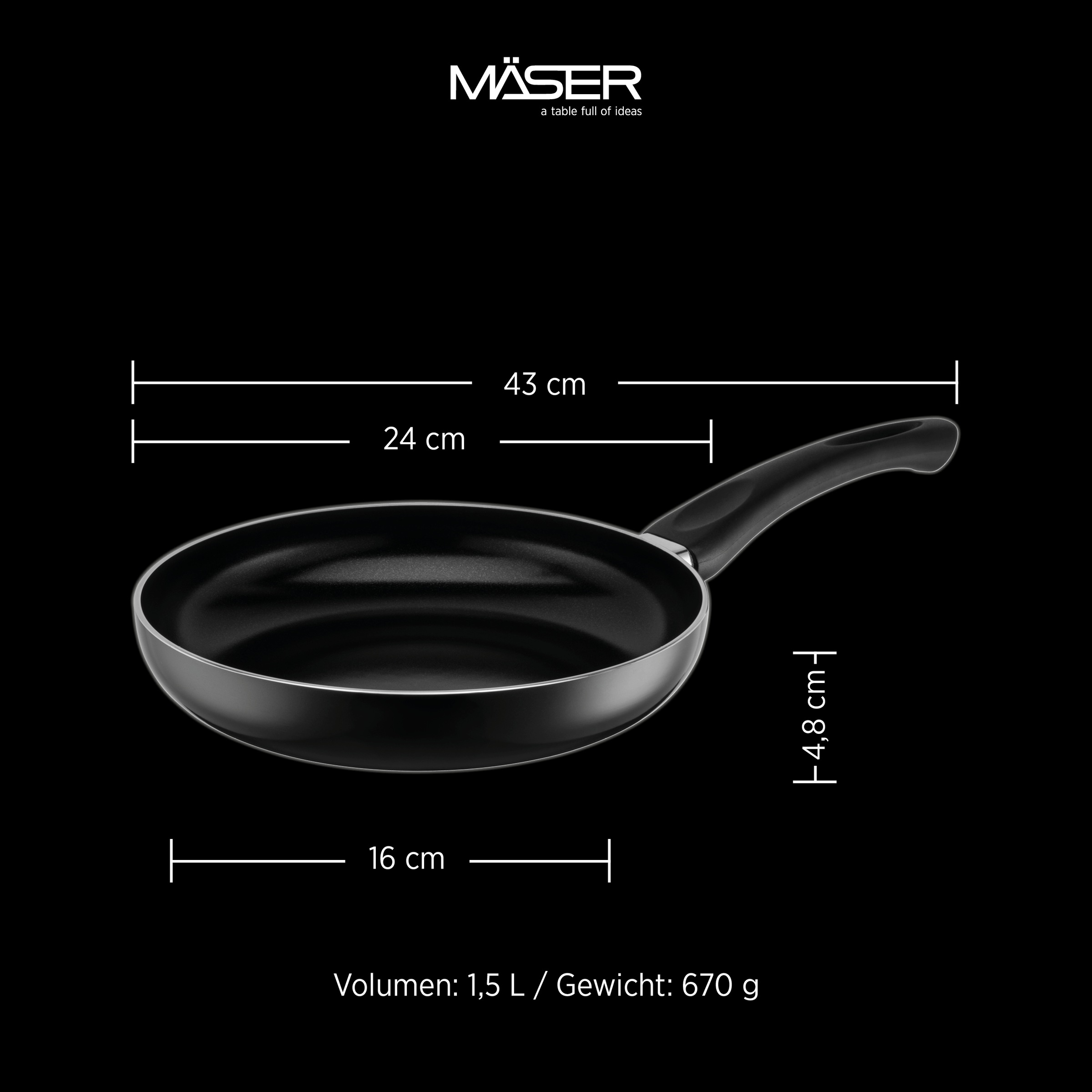 MÄSER Pfannen-Set »Ezaki« Aluminium Set, 7 tlg.