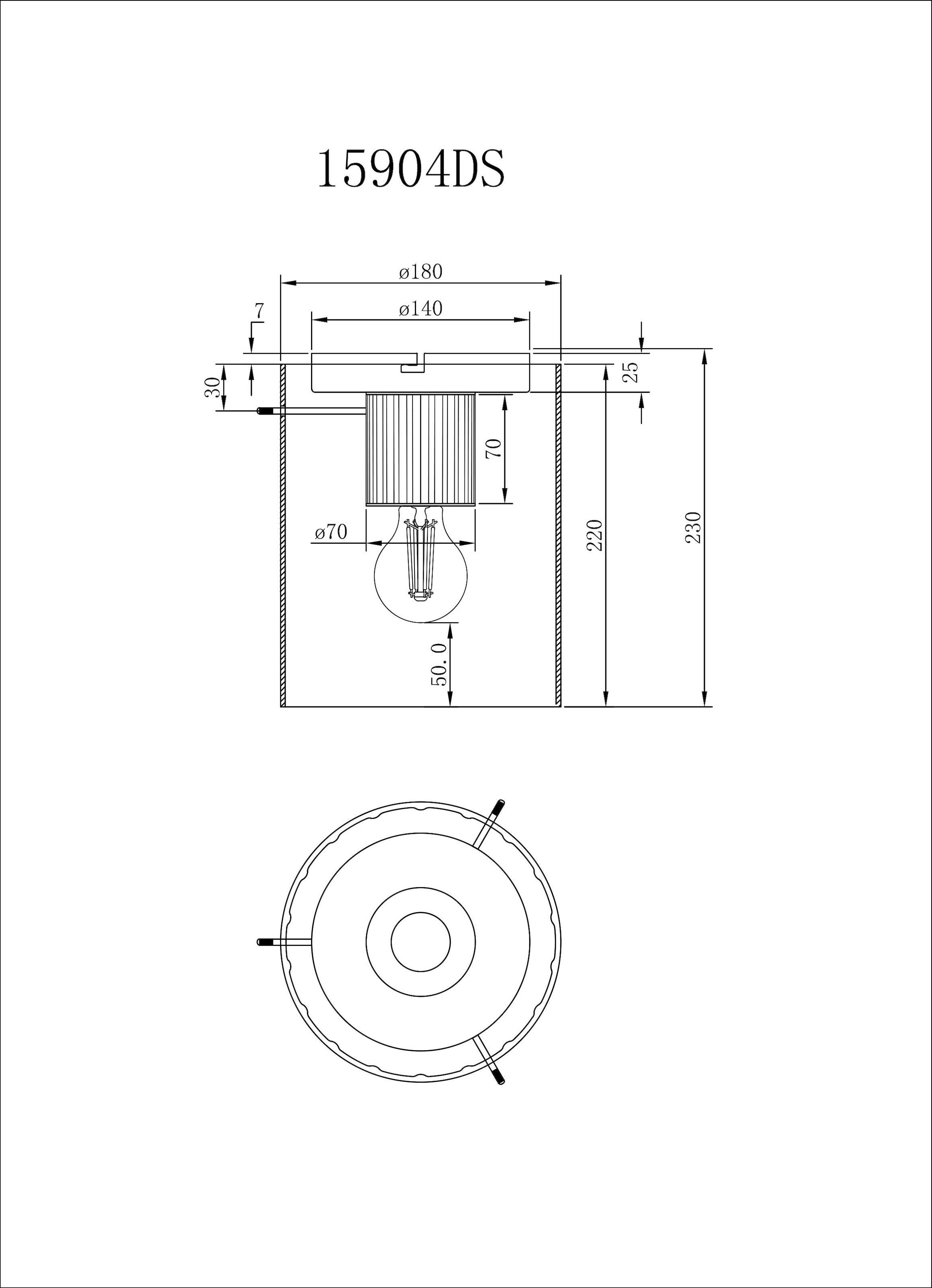 GLOBO LIGHTING Deckenleuchte »TULIVAR«, Leuchtmittel E27 | ohne Leuchtmittel, Deckenlampe/Glas rauchfarben/Rillen/Flur/Wohnzimmer