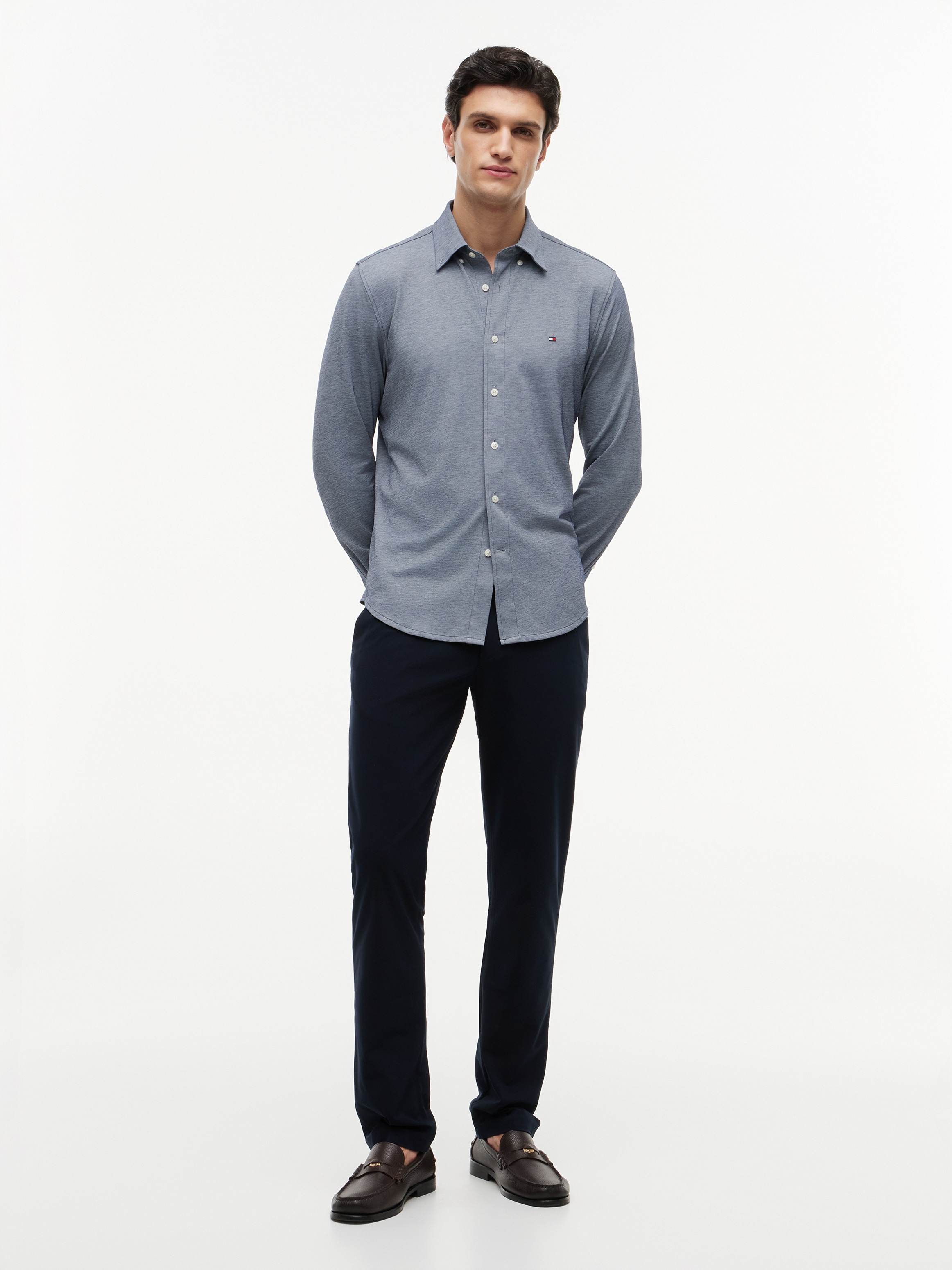 Tommy Hilfiger Langarmhemd »PERFORMANCE PIQUE OXFORD« Regular Fit Peformance Pique Oxford Casual