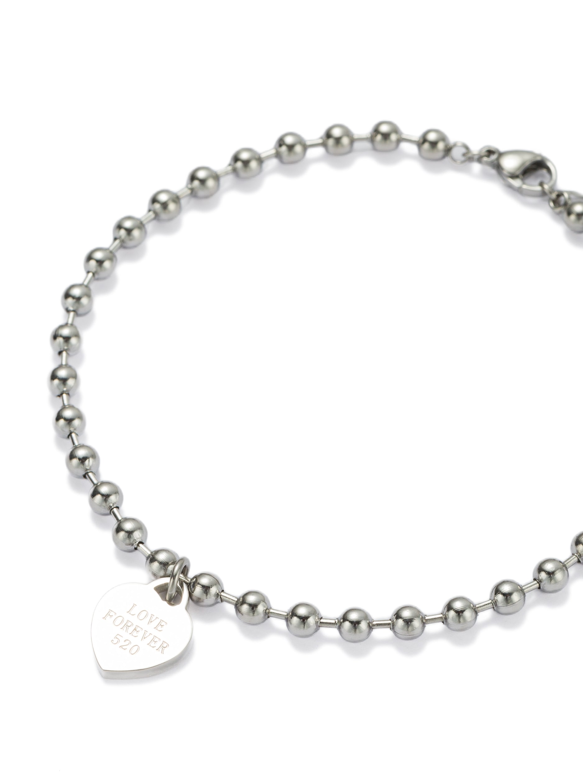 Aniston JEWELRY & WATCHES Fußkette mit Anhänger »Schmuck Geschenk Edelstahl Fußschmuck Herz LOVE FOREVER 520« Made in Germany