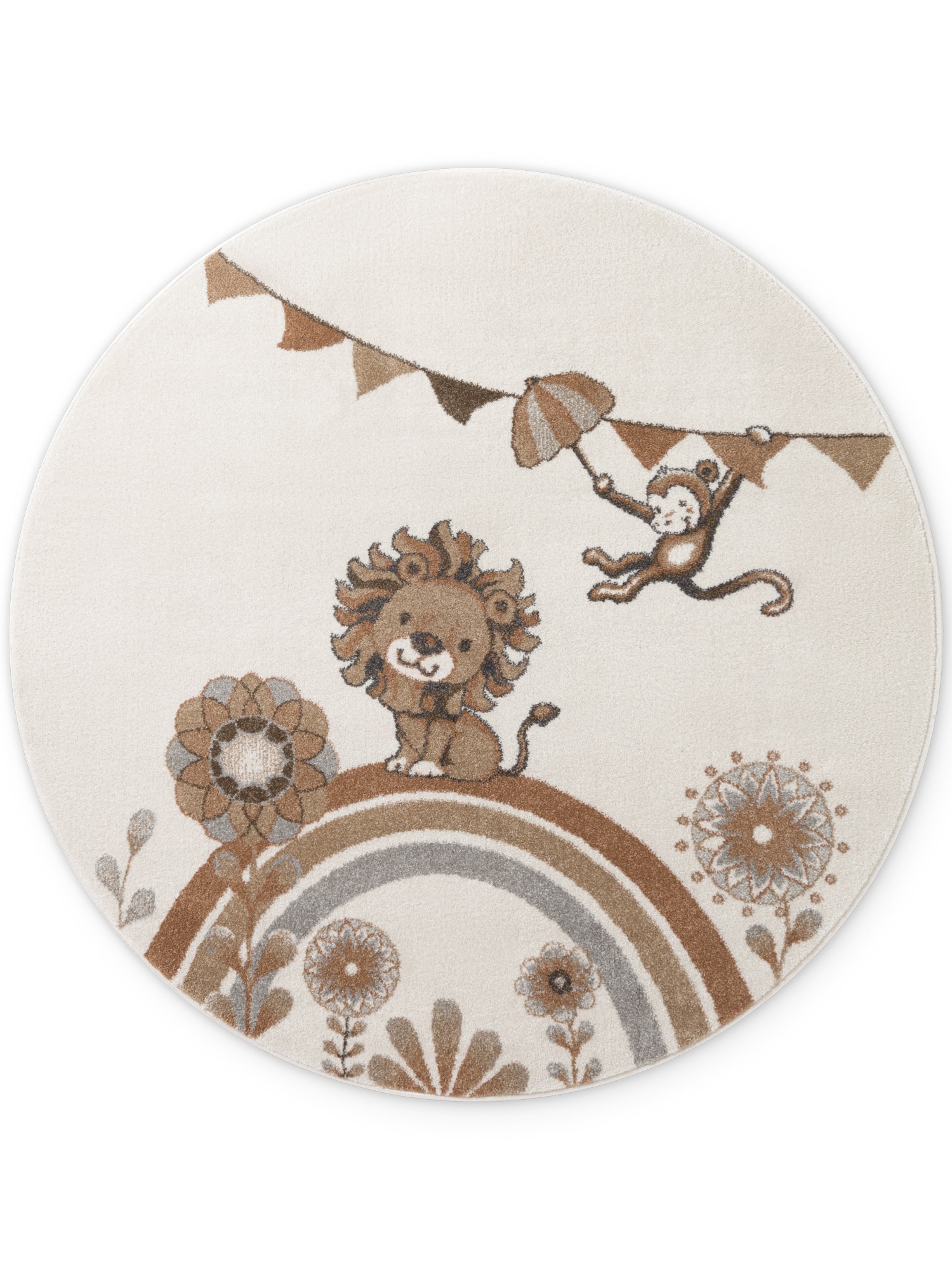 Villeroy & Boch Kinderteppich "Roar like a Lion Teppich" rund 9 mm Höhe Spi günstig online kaufen