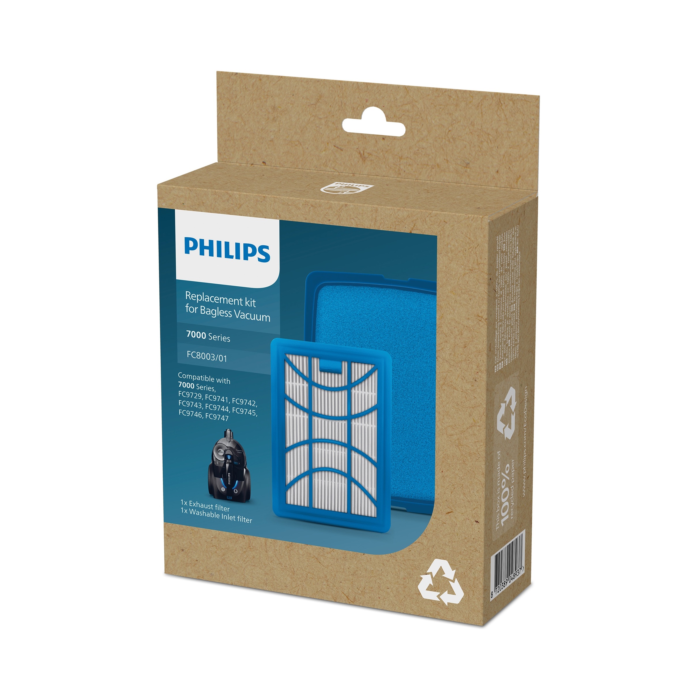 Philips Ersatzfilter "FC8003/01 Original Ersatzfilterset für PowerPro Expert" 2 Stk. tlg.