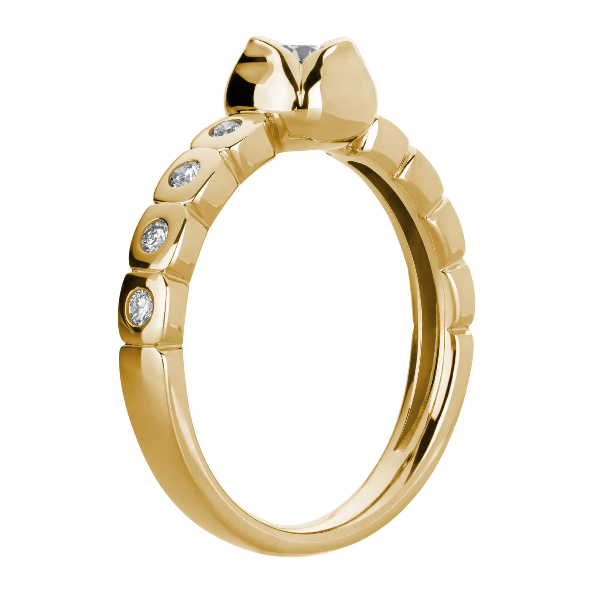 LYOMI Fingerring »585/- Gelbgold 9 synth. Diam. 0,41ct.«