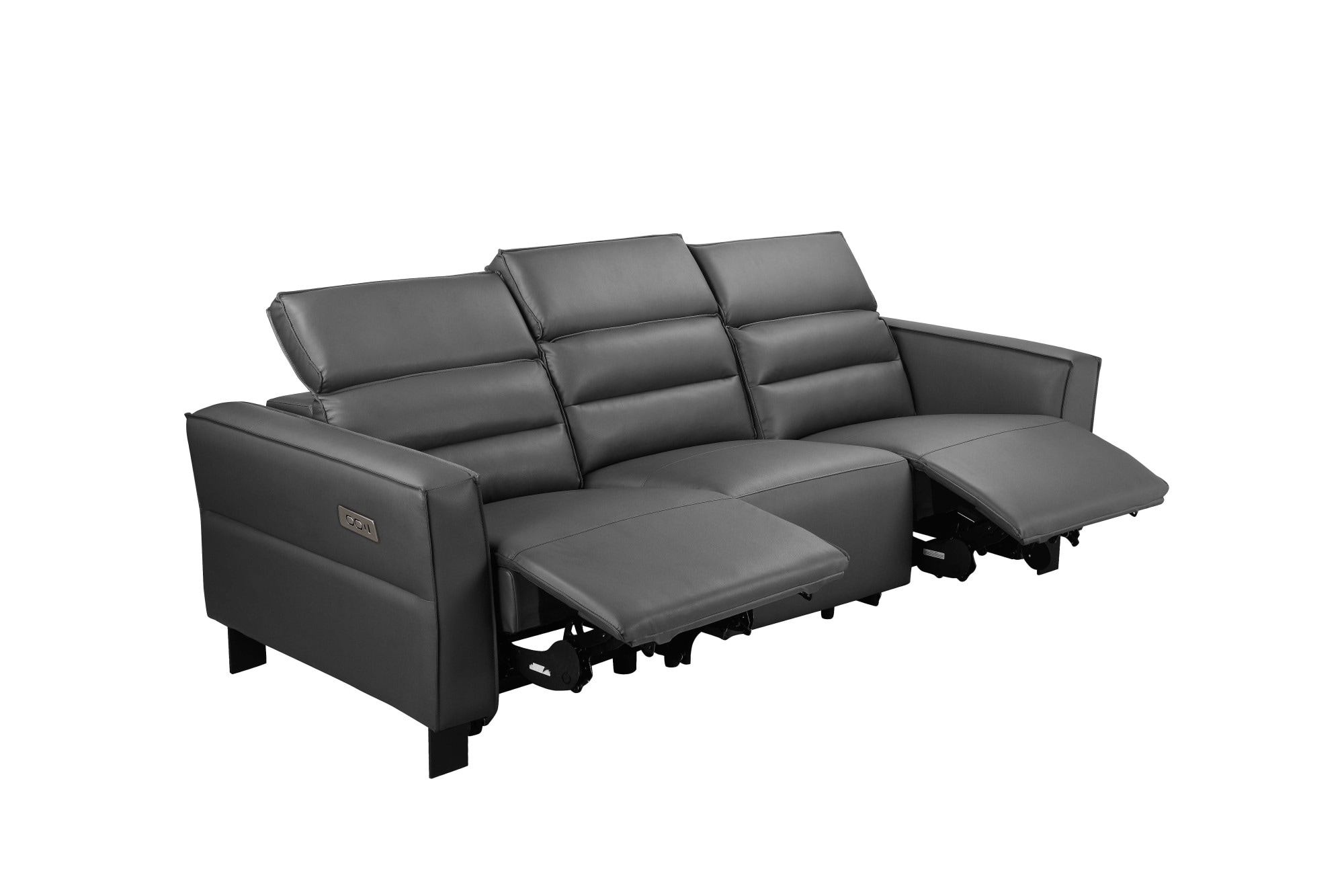 Places of Style 3-Sitzer »Carpari, 224cm, manuelle od. elektrische Relaxfunktion in 2 Sitzen«, mit USB-A/C, Kopfteilverstellung, Echtleder, Kunstleder, Webstoff