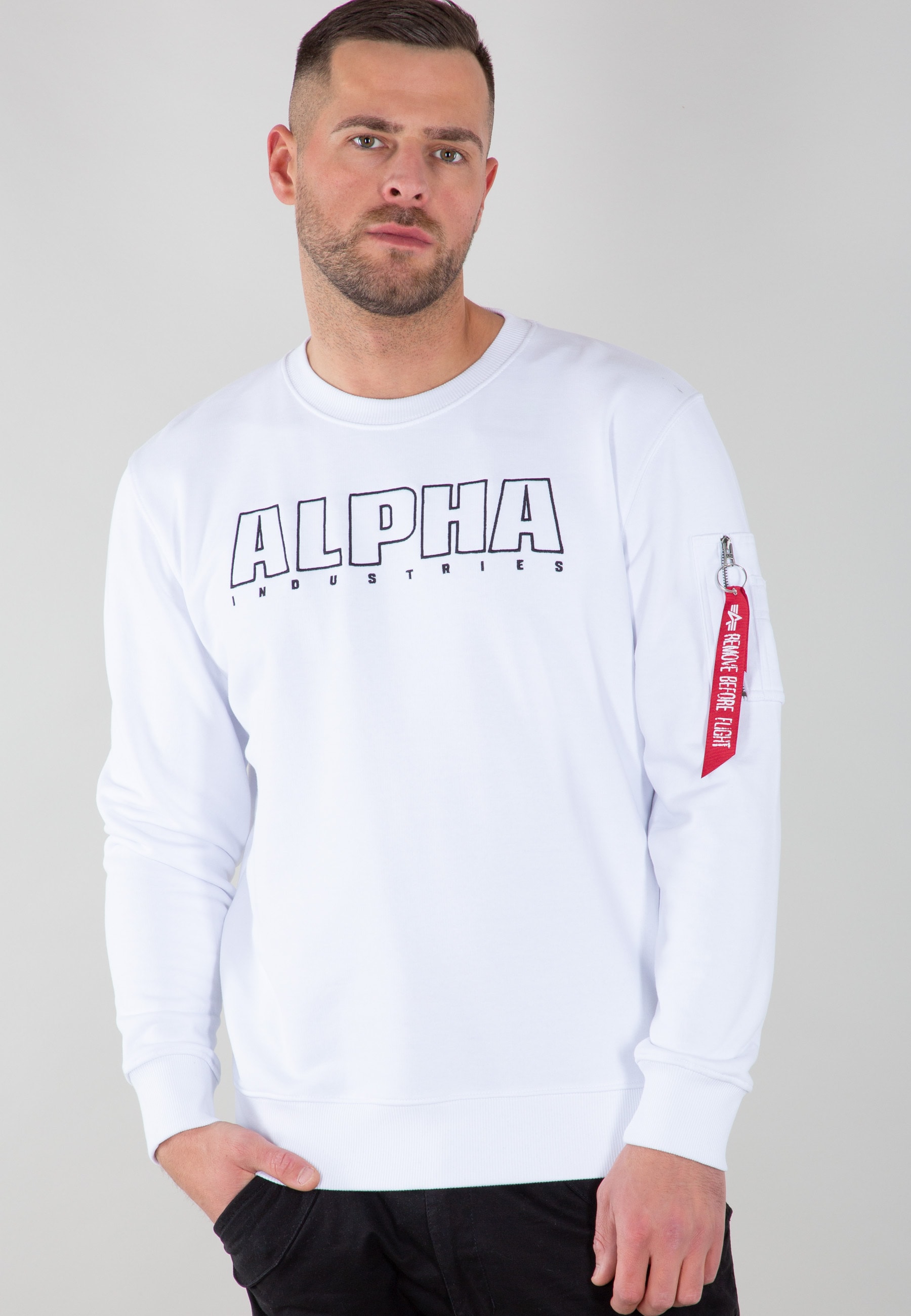 Alpha Industries Sweater "Alpha Industries Men - Sweatshirts Alpha Embroidery Sweater"