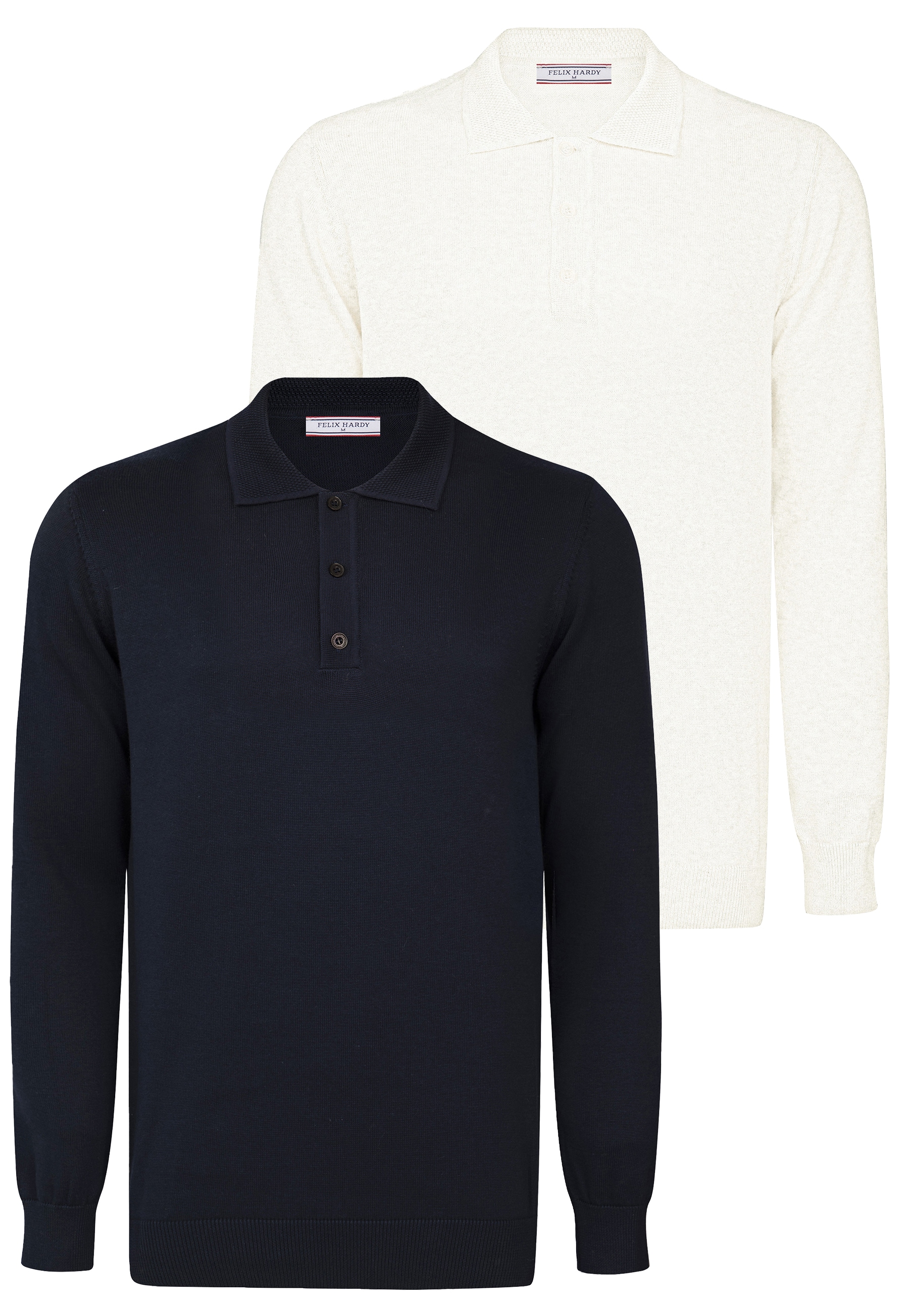 Felix Hardy Polokragenpullover "Pullover mit Polo-Kragen 2er-Pack" Set
