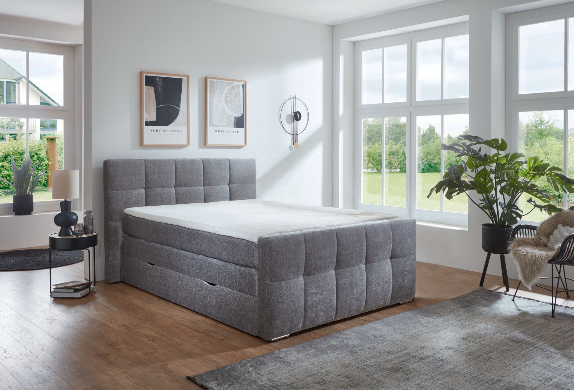Places of Style Boxspringbett "Rosà", H3/H3, H3/H4, H4/H4 möglich günstig online kaufen