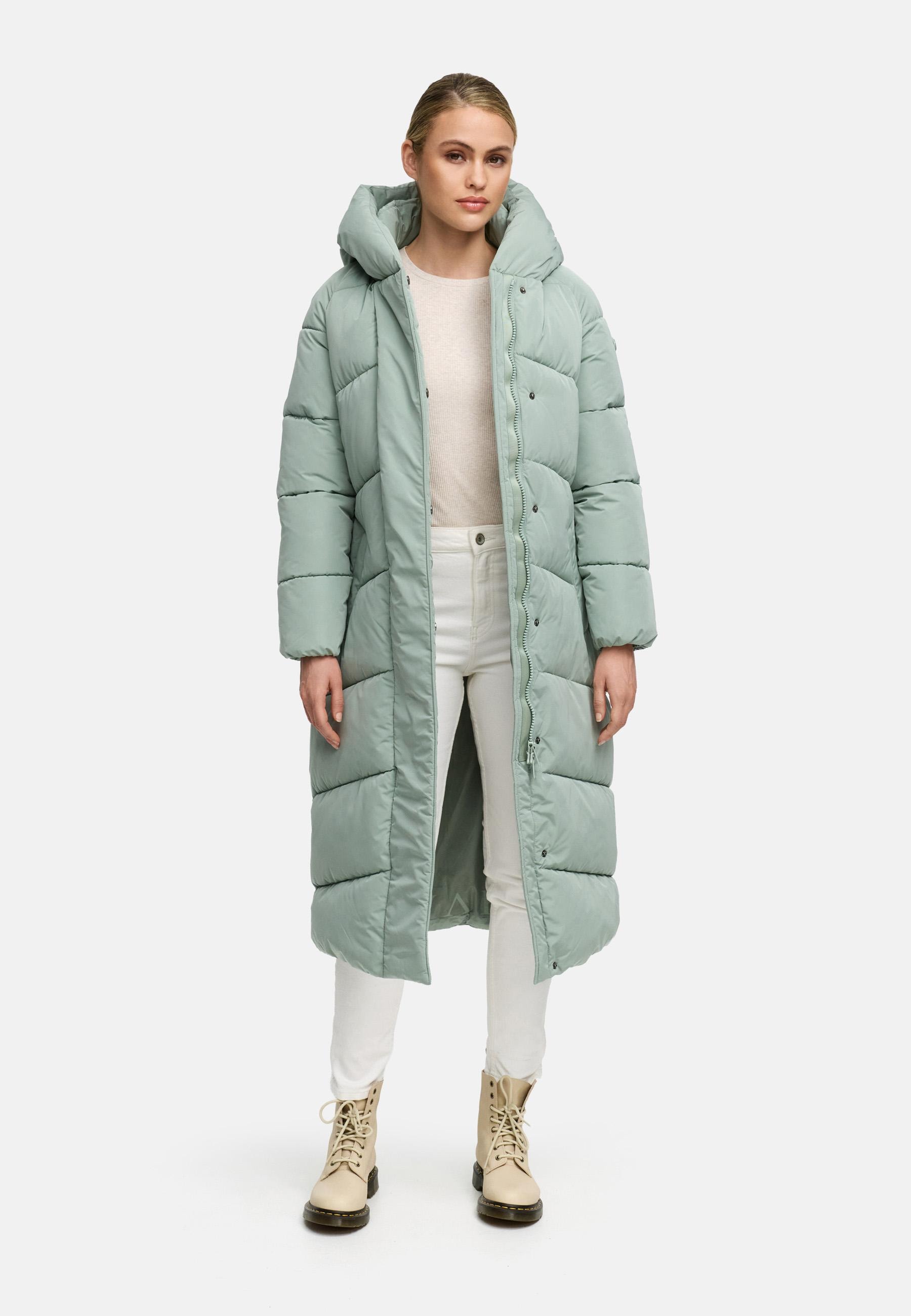 Navahoo Steppmantel »Eisblick 14«, Gesteppter Damen Mantel mit Taillengürtel