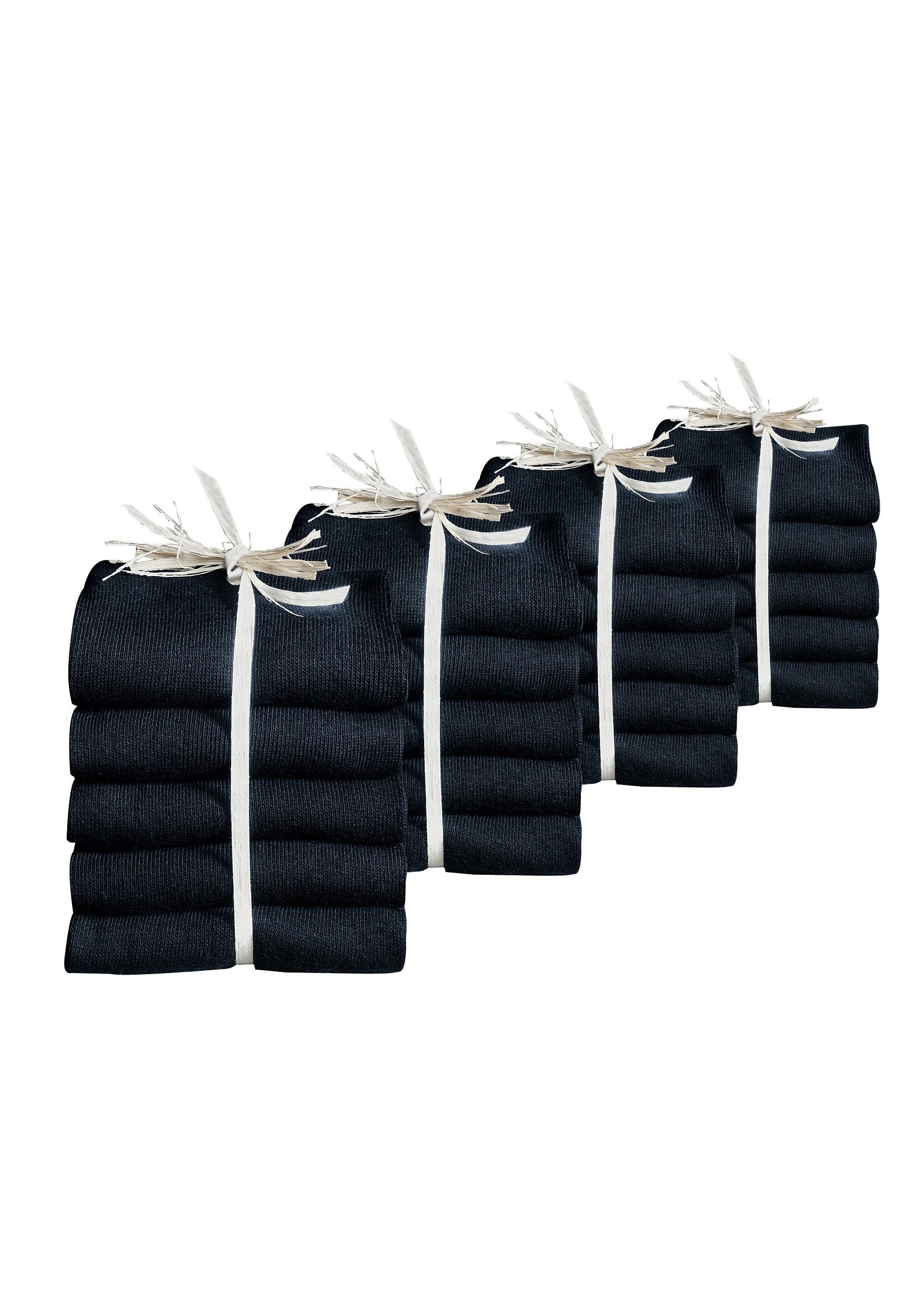 Go in Socken "Damen Basic Strümpfe ganz uni, weiches Bündchen" Packung, 20 Stk. tlg. in der Großpackung