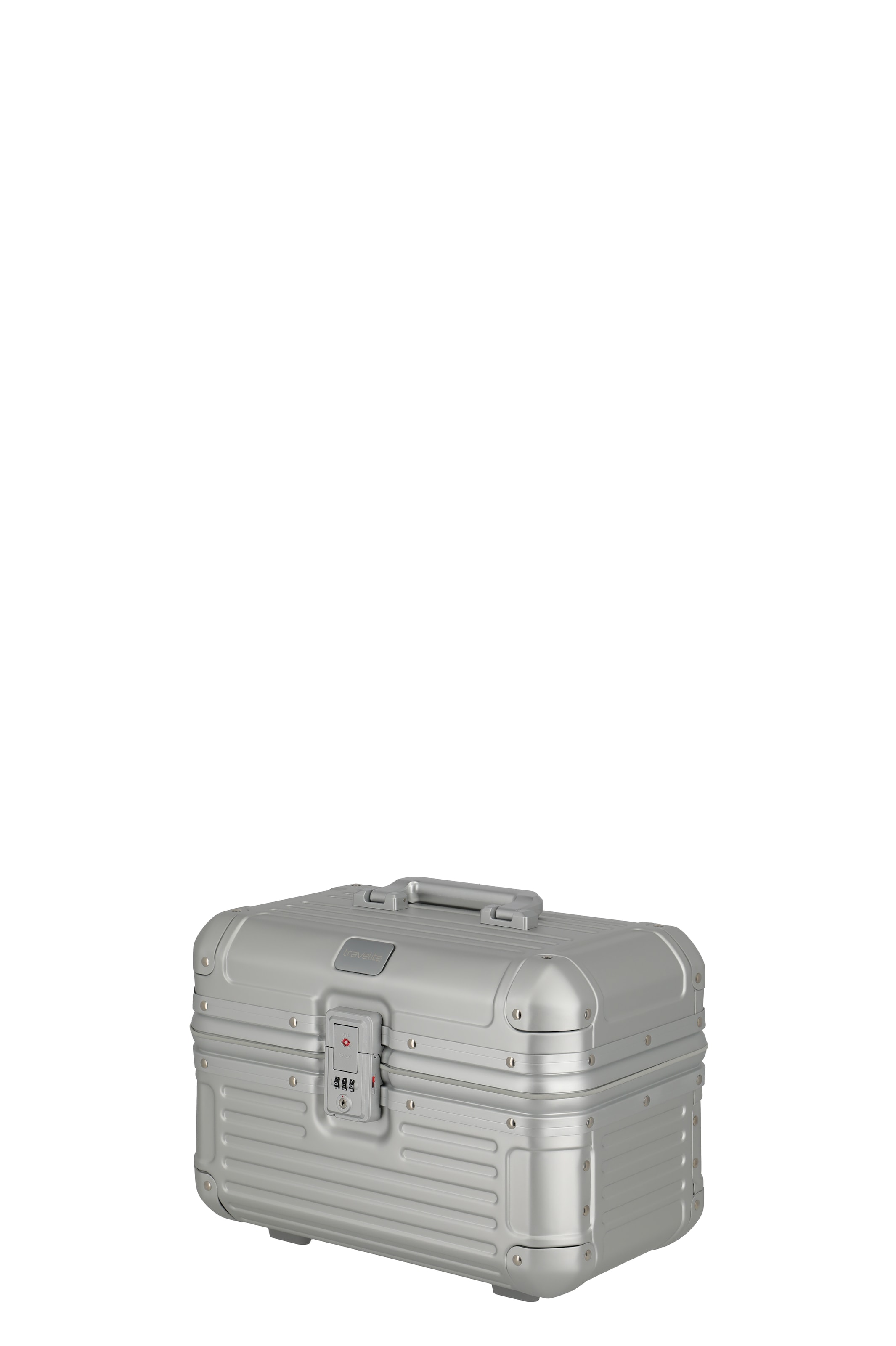 travelite Beautycase »NEXT Kosmetikkoffer Aluminium« Kosmetikkoffer mit herausnehmbarem Inlay und TSA-Schloss