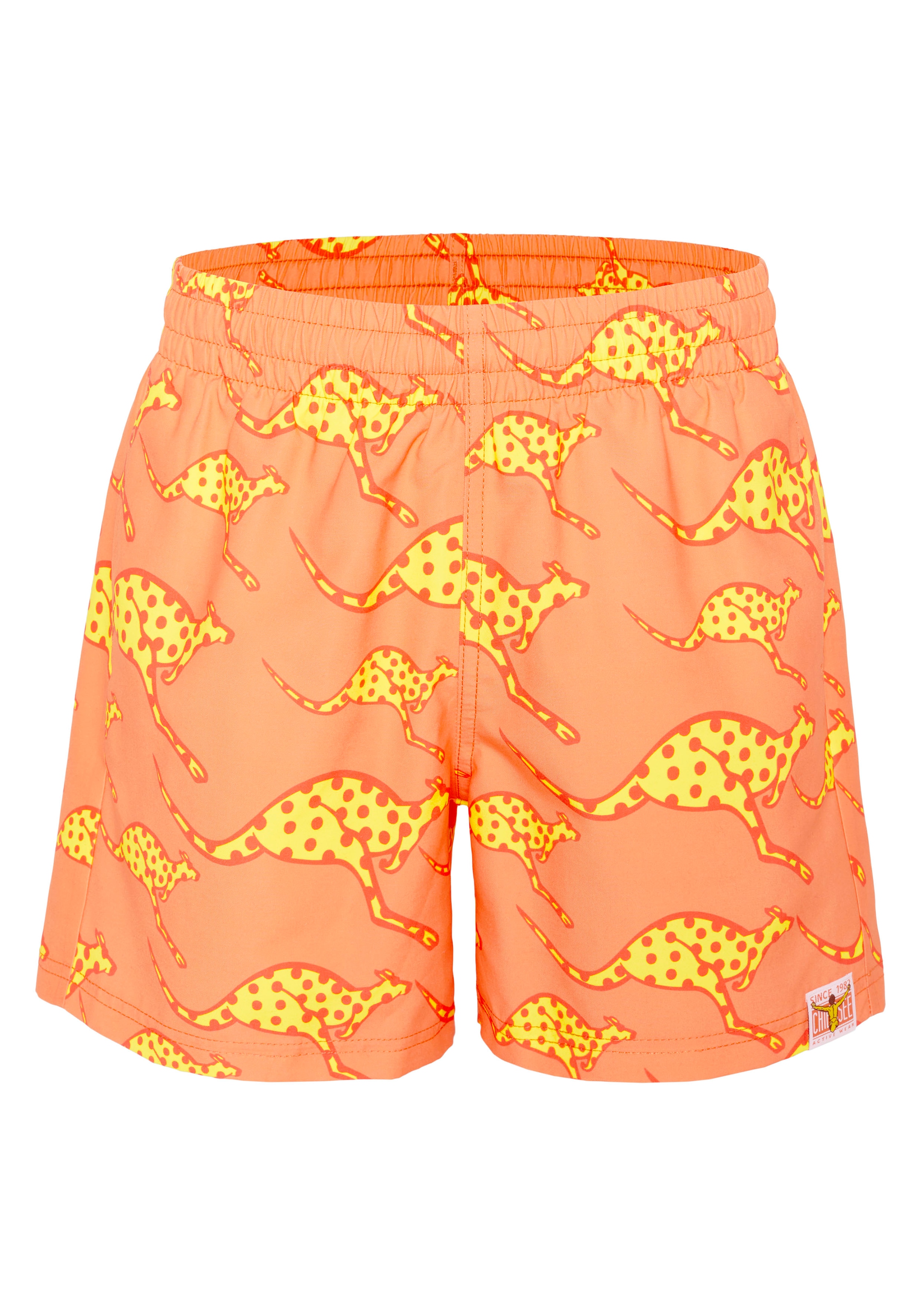 Badeshorts CHIEMSEE, Jungen, Gr. 158/164, melon, 100% Polyester, Badehosen Badeshorts