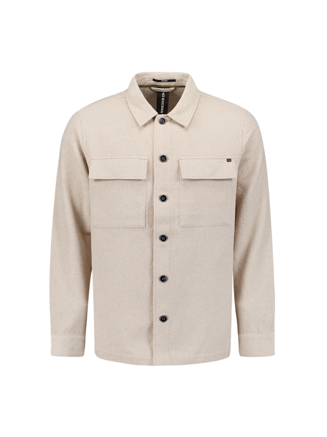 NO EXCESS Langarmhemd »No Excess Overshirt mit Knöpfen Overshirt Full Button Stretch«
