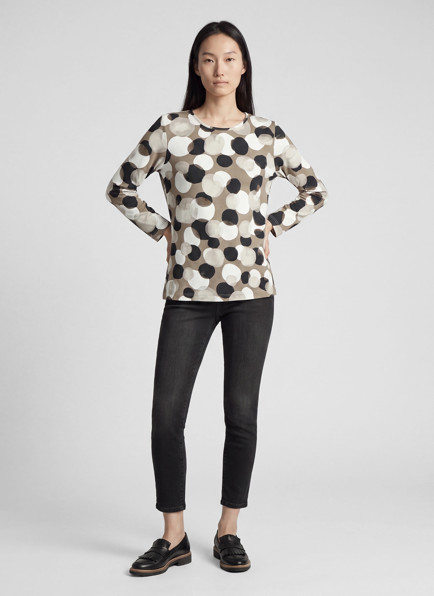 Rabe 3/4-Arm-Shirt mit grafischem Muster