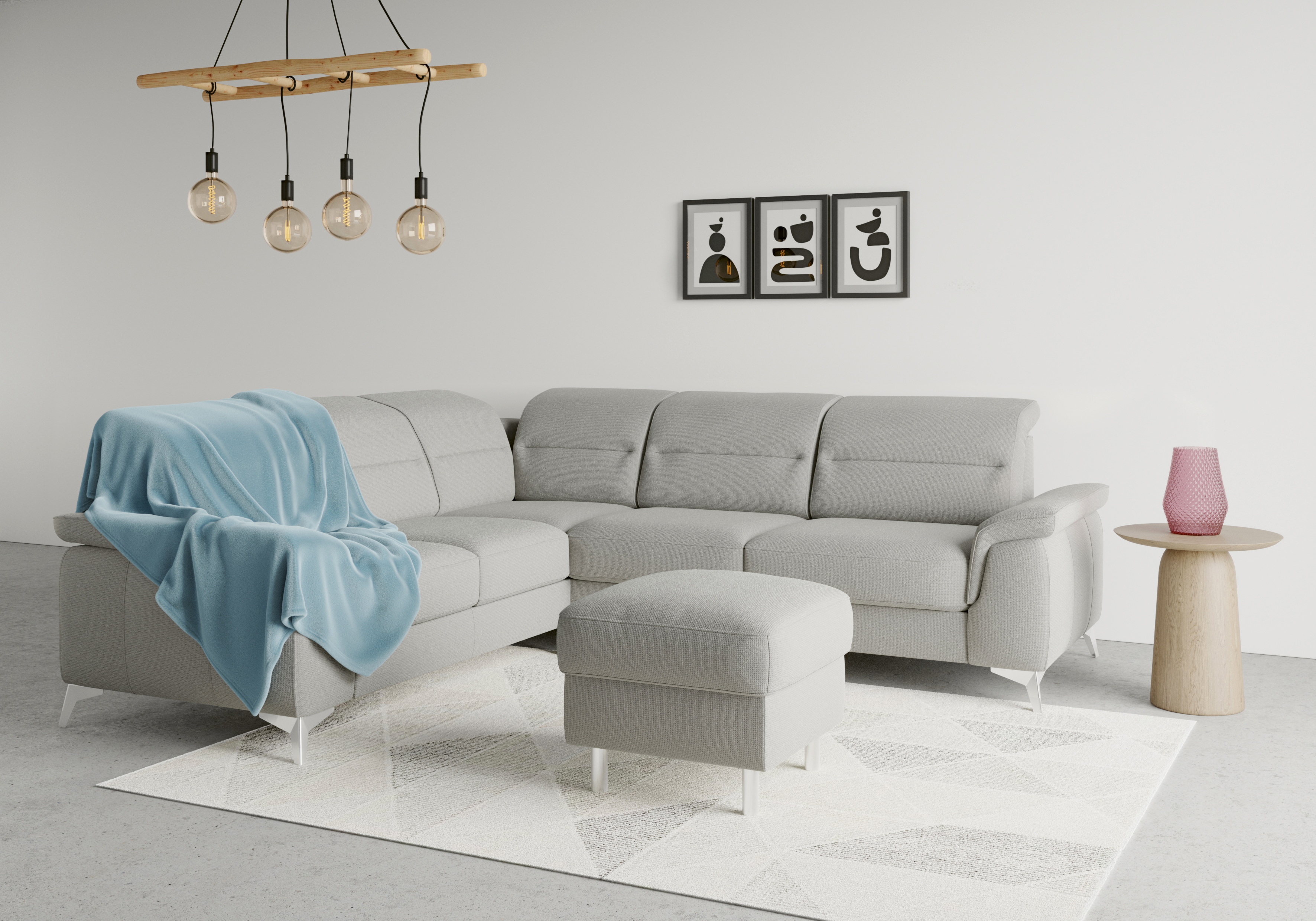 sit&more Ecksofa "Sinatra L-Form" optional mit Kopfteilverstellung und Armteilfunktion