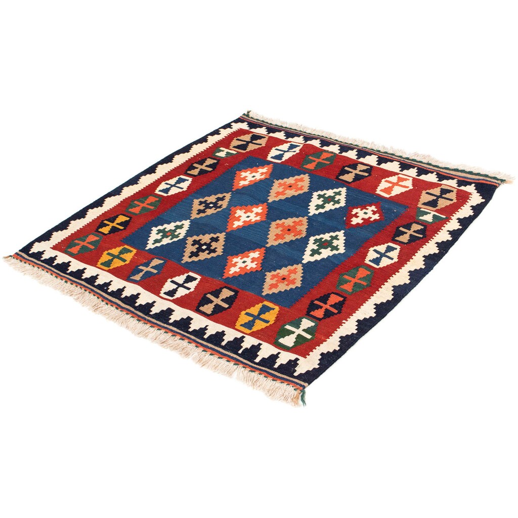 morgenland Wollteppich »Kelim - Oriental quadratisch - 100 x 96 cm - dunkelblau«, quadratisch