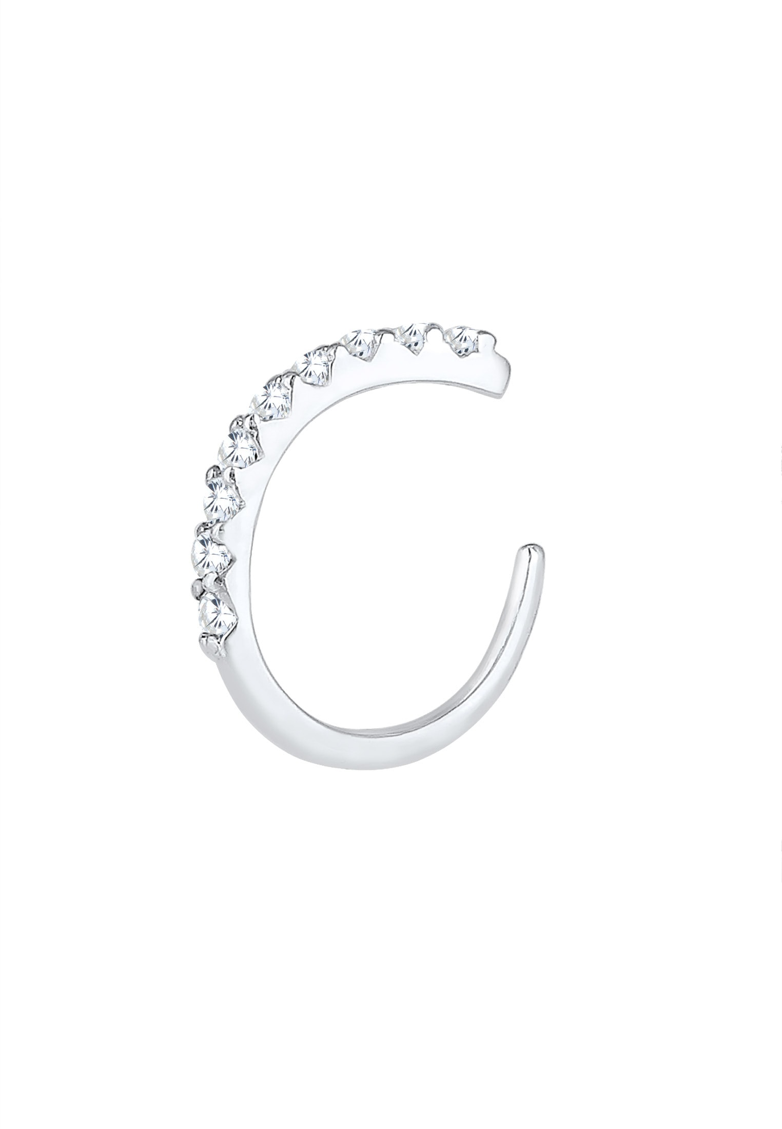 Elli Single-Ohrhaken »Earcuff Zirkona Kristalle Trend Single 925 Silber«