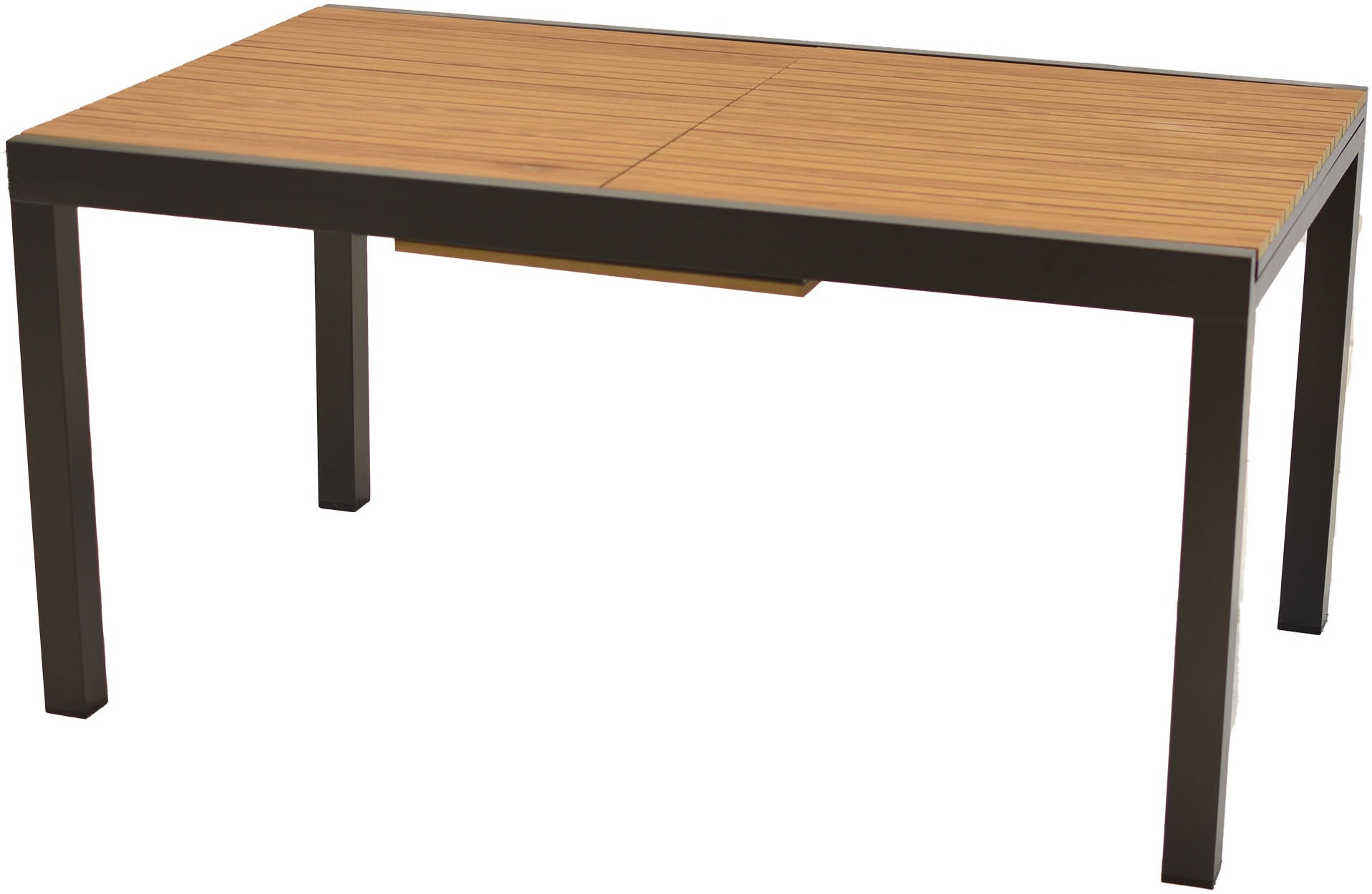 MERXX Garten-Essgruppe »»Verona««, (Set, 5 tlg.), Armlehnen, Rückenabschluss und Tischplatte aus Kunststoff in Holzoptik