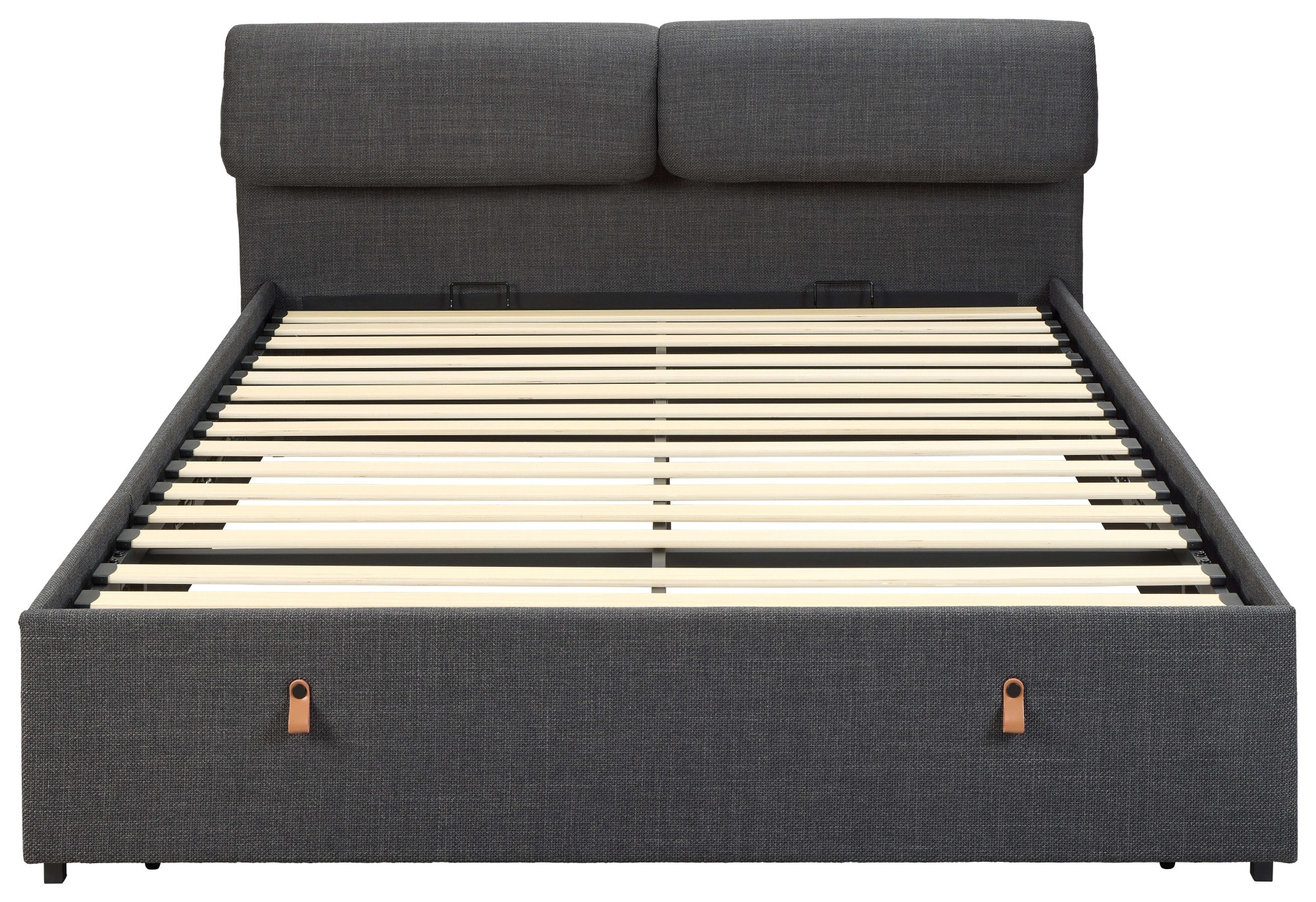 ACTONA GROUP Polsterbett »Calvi«, Bett, dunkelgrau, schwarz, verstellbar, versteckter Stauraum,160x200cm