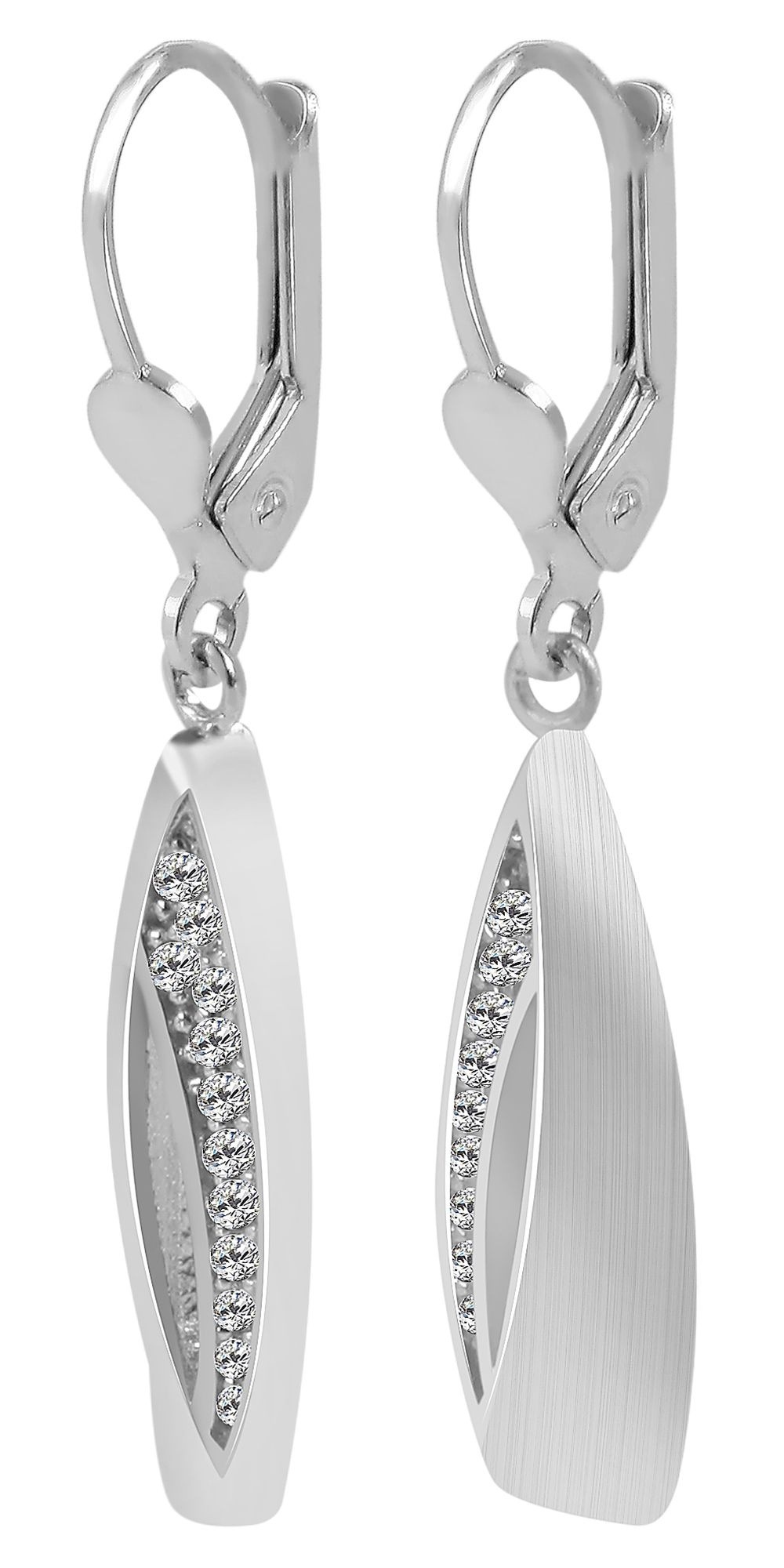 Adelia´s Paar Ohrhänger "Ohrringe – Ohrhänger aus 925 Silber mit Zirkonia" Eine schöne Geschenkidee für jeden Anlass